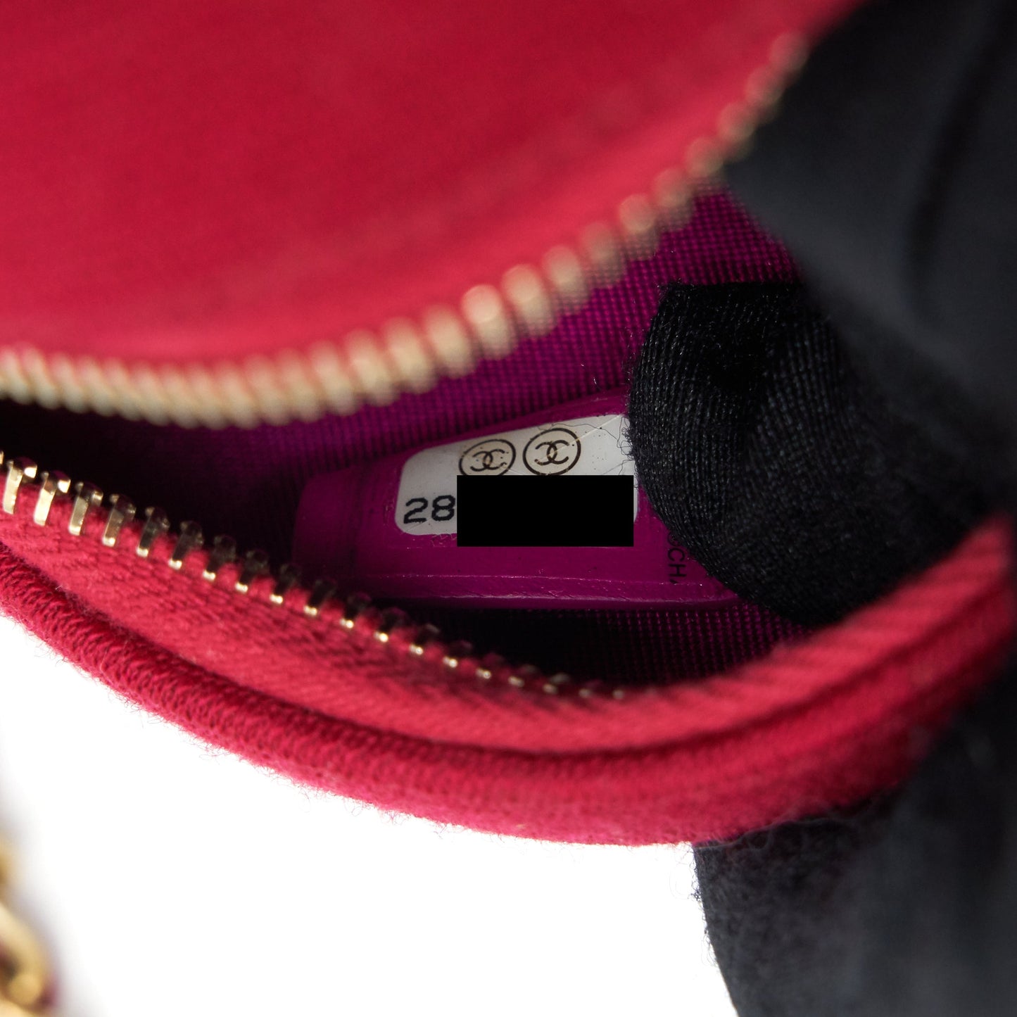 Chanel mini round Vanity with Chain Fabric Multi colour