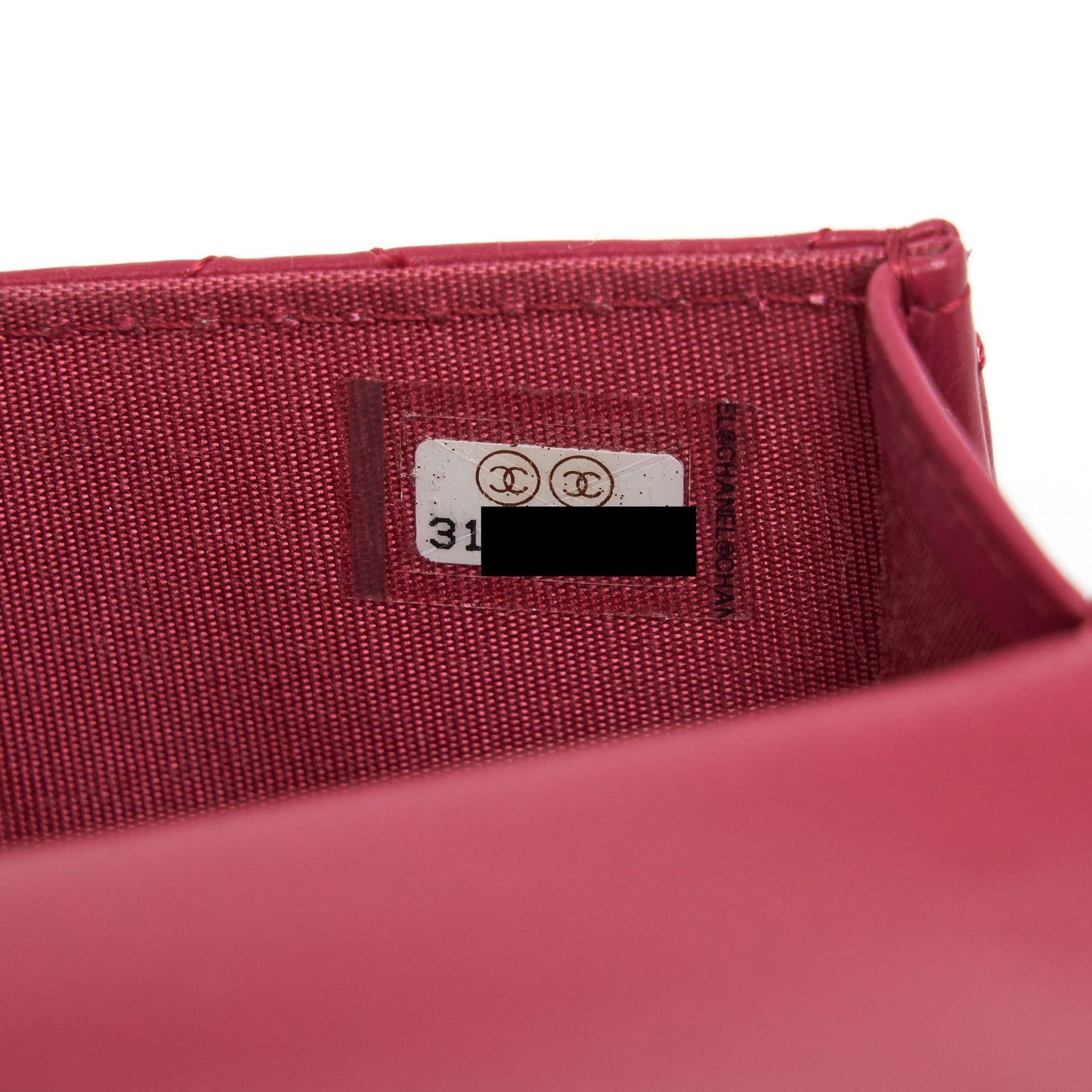 Chanel 21A Gold crush mini flap bag with chain calfskin raspberry pink