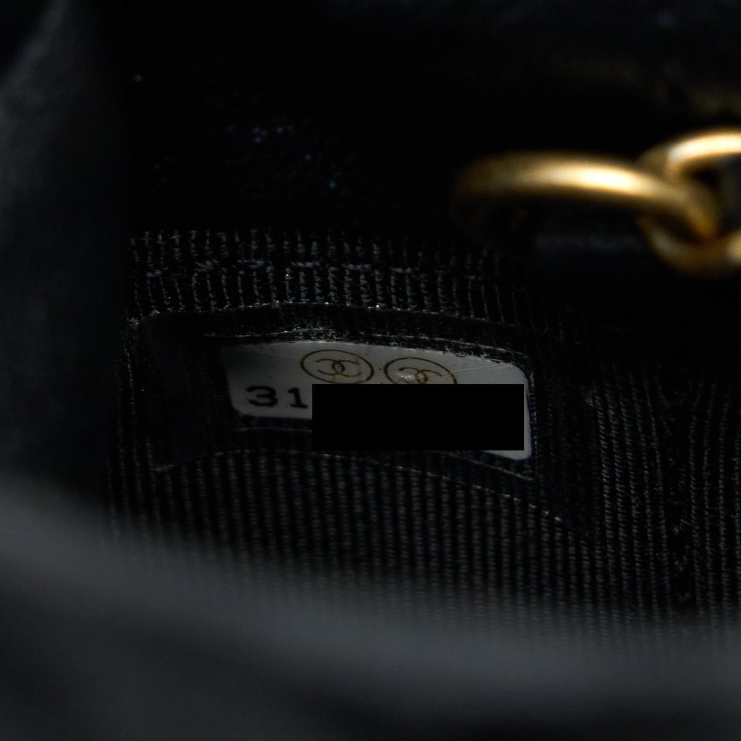 Chanel Mini Vanity Bucket Crossbody Lambskin Black Brushed