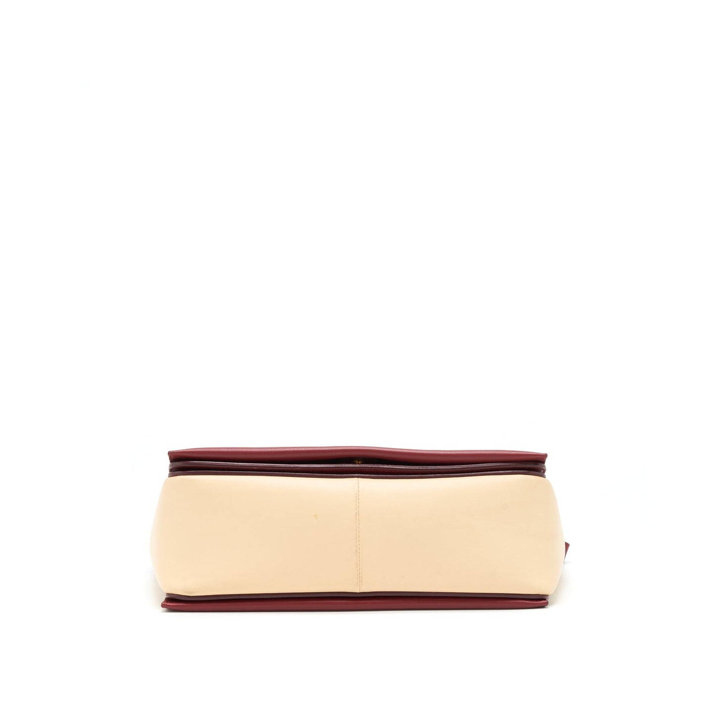 Celine Frame Purse Dark Red/Light Beige