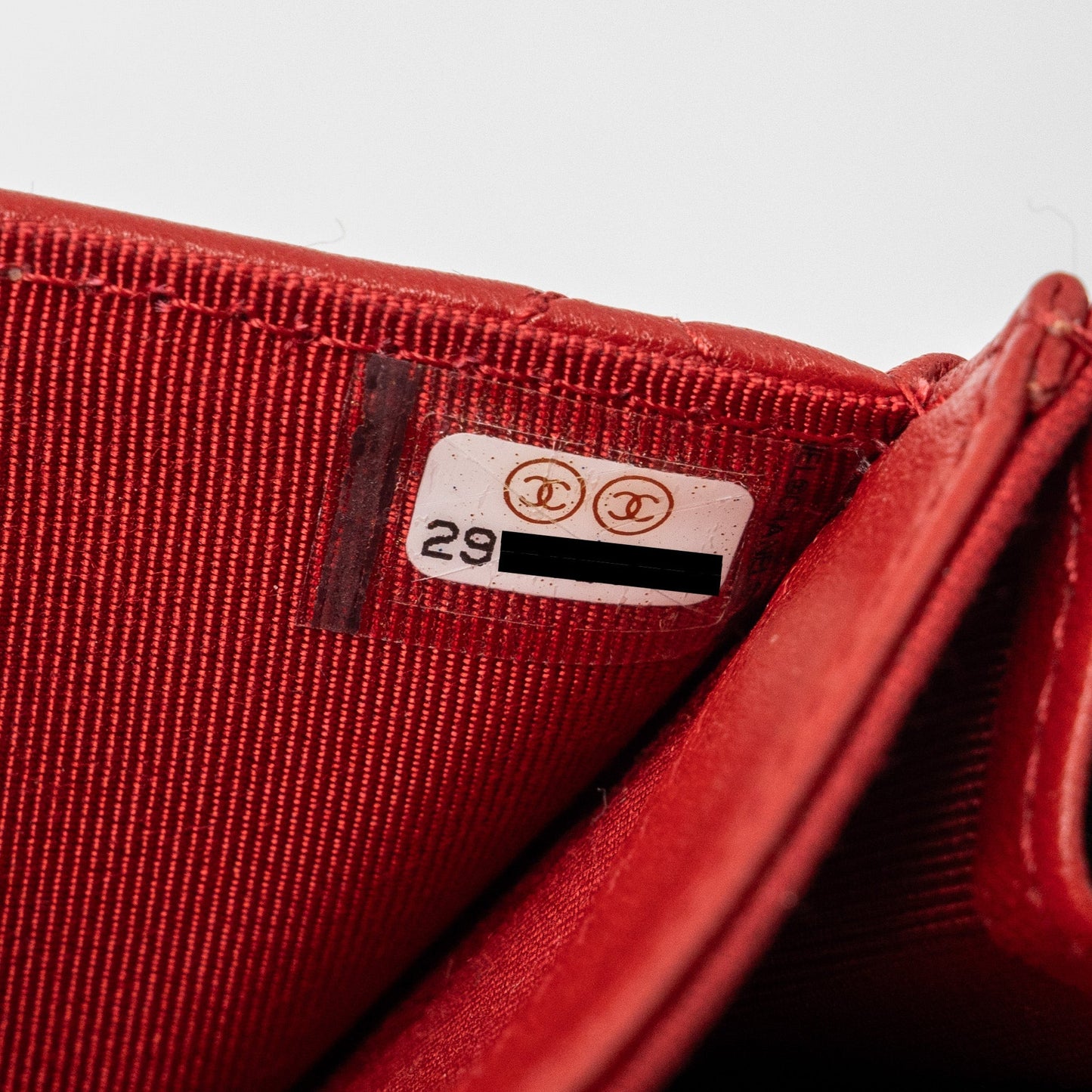 Chanel Flap Card Holder Lambskin Red