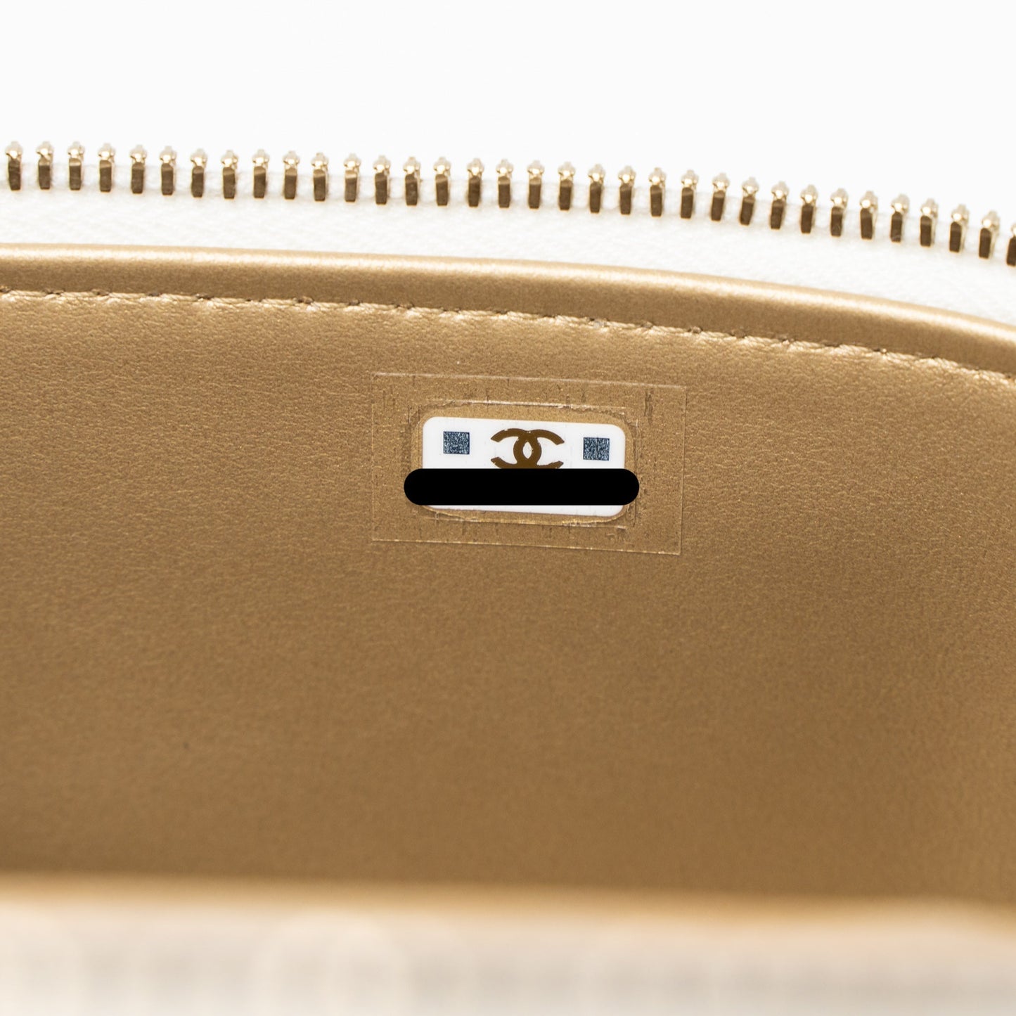 Chanel Pearl Crush Long Vanity with Chain Lambskin White Brushed (Microchip)