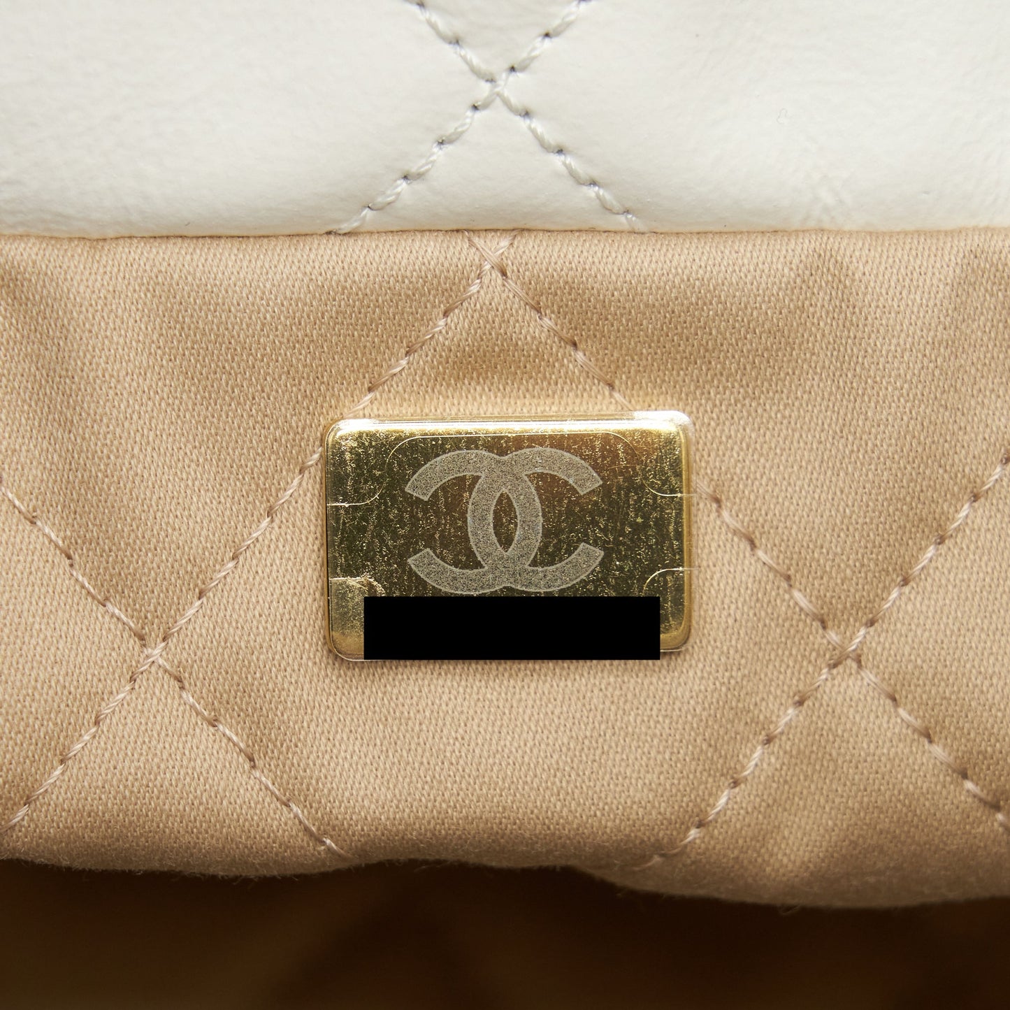 Chanel Medium 22 Bag Shiny Calfskin White
