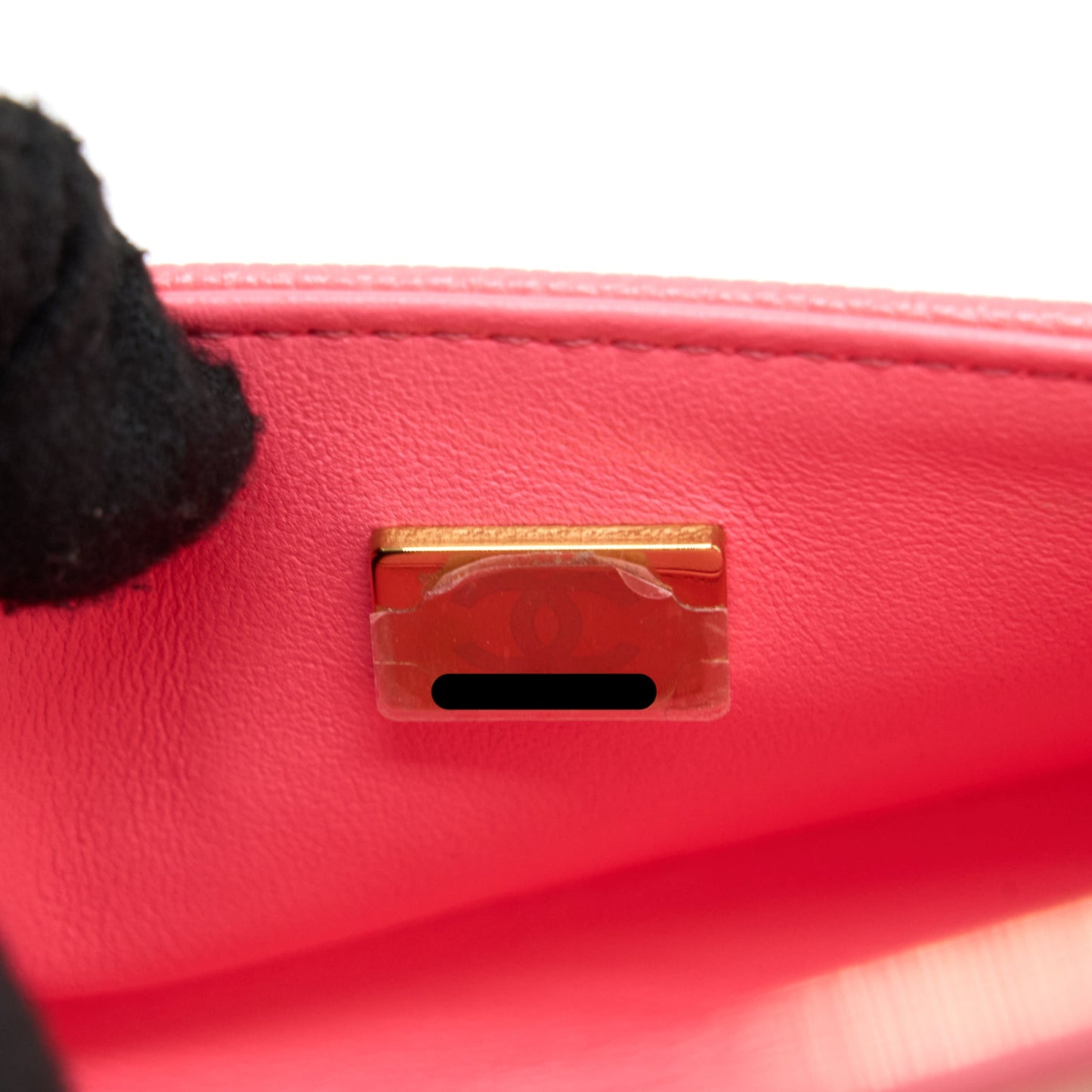Chanel Super Mini Boy Bag Chevron Caviar Pink L (Microchip)