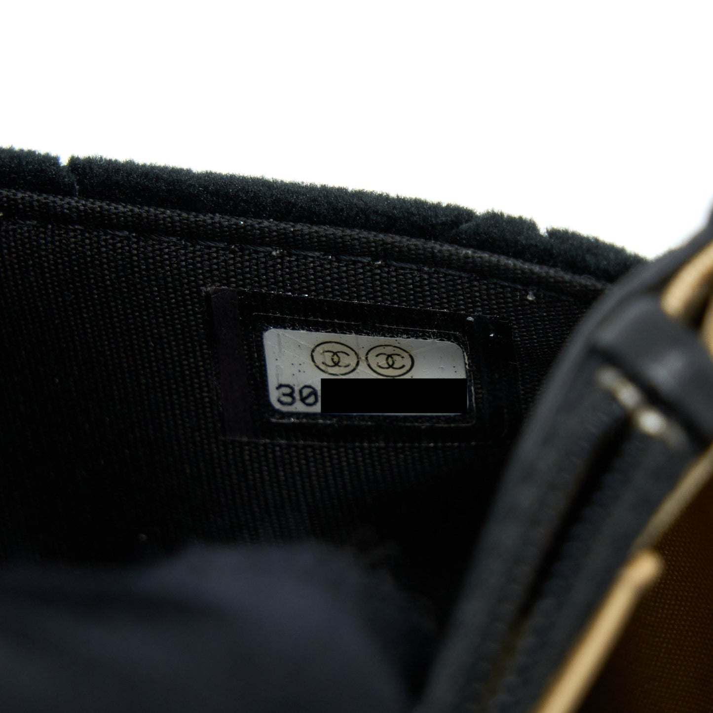 Chanel Velvet Pearl Crush Wallet On Chain Black L