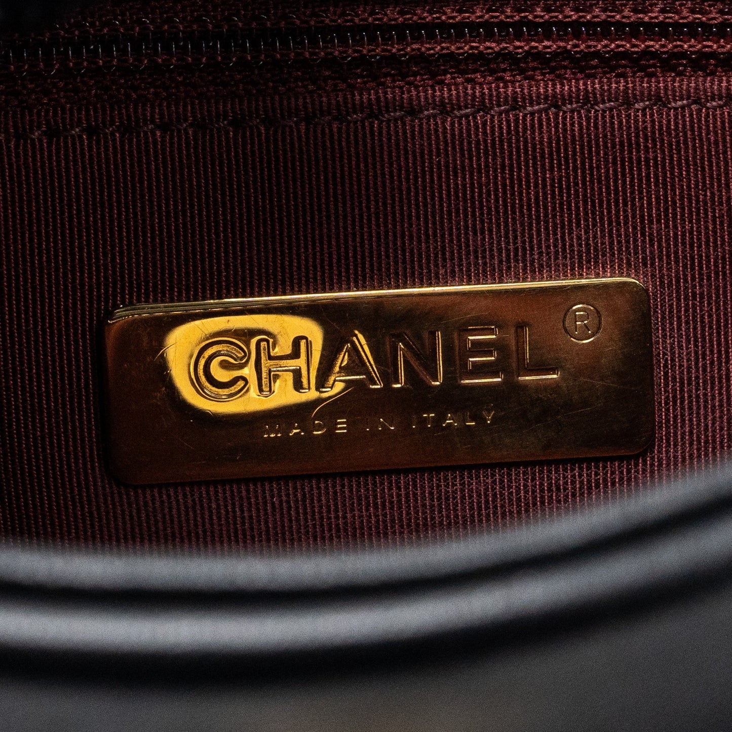Chanel CC chain logo camera bag lambskin black