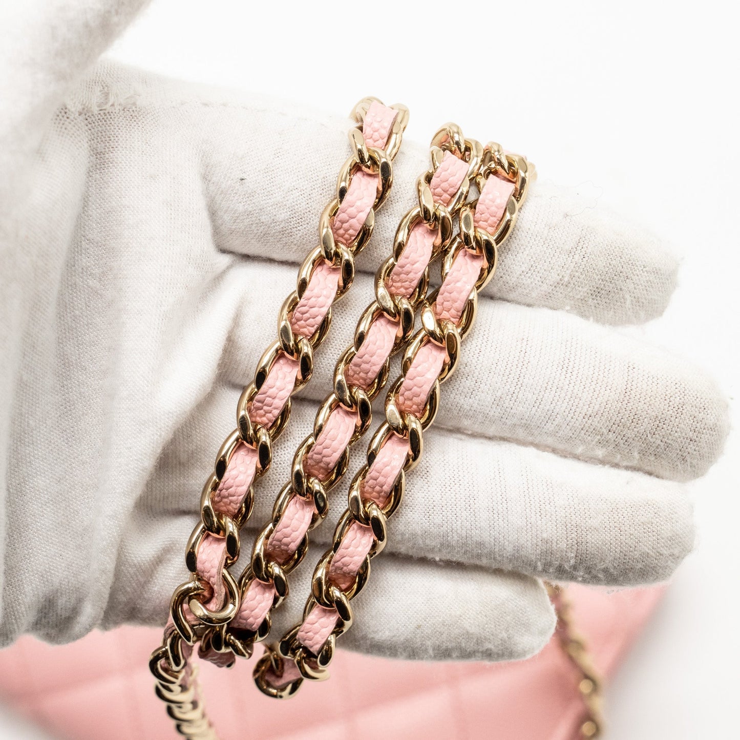 Chanel Classic Wallet on Chain Caviar Pink L (Microchip)