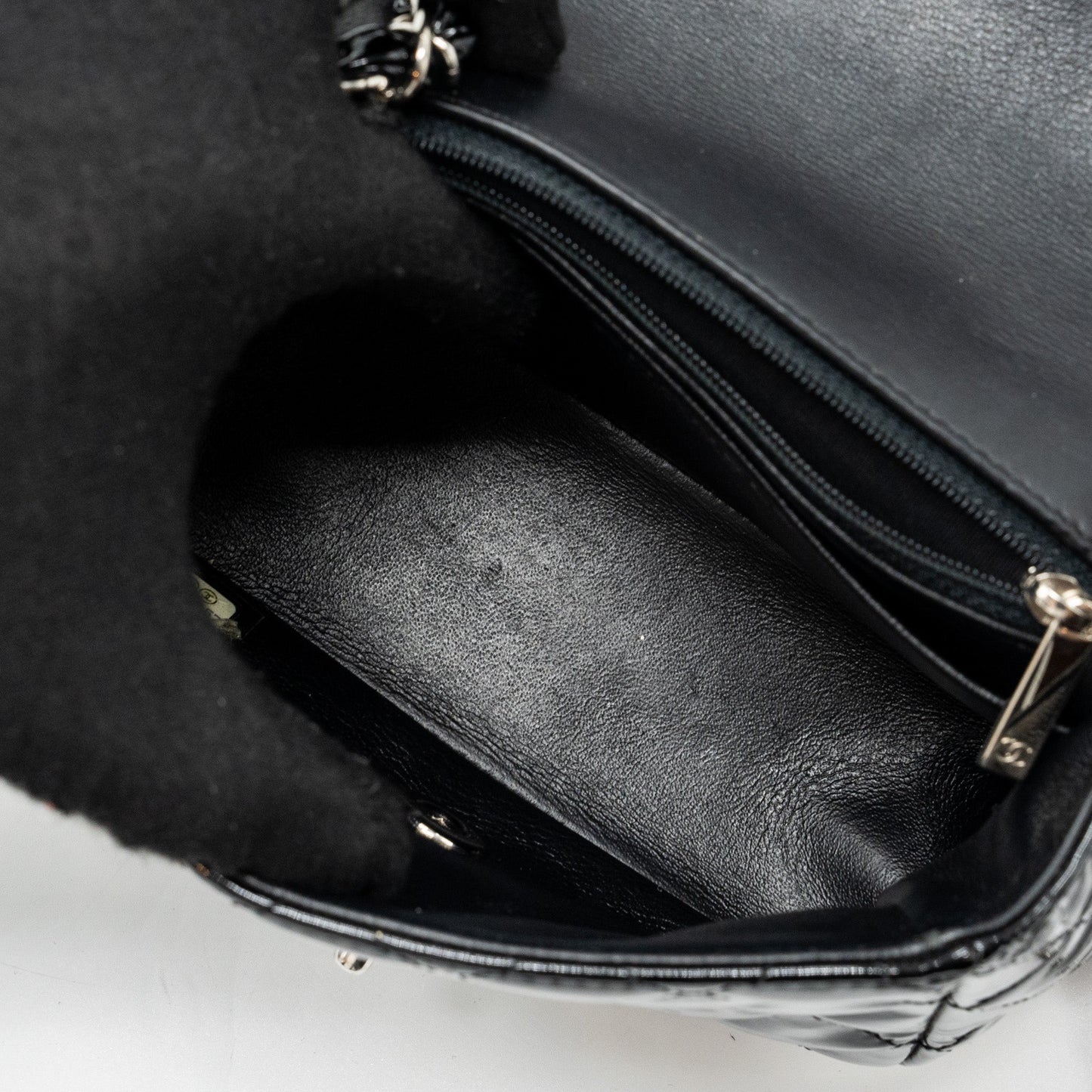 Chanel Classic Mini Square Flap Bag Patent Black