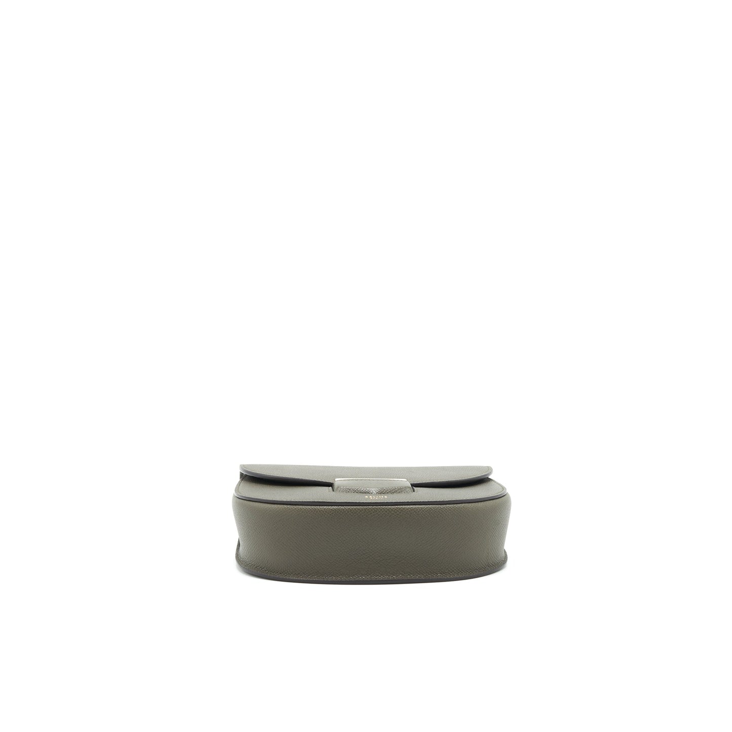 Celine Small Trotteur Purse grained calfskin Olive green