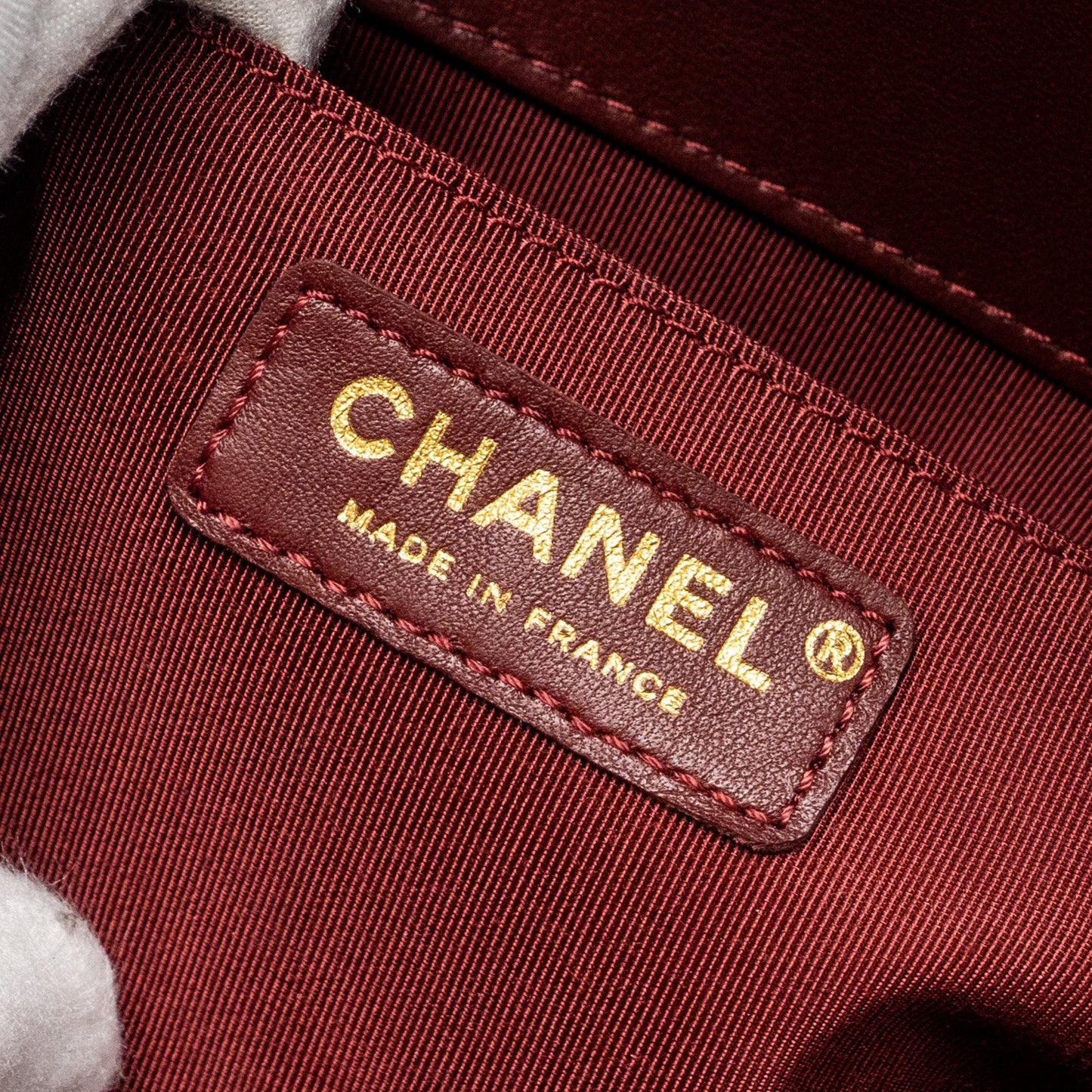 Chanel Medium Boy Bag Lambskin Dark Red L