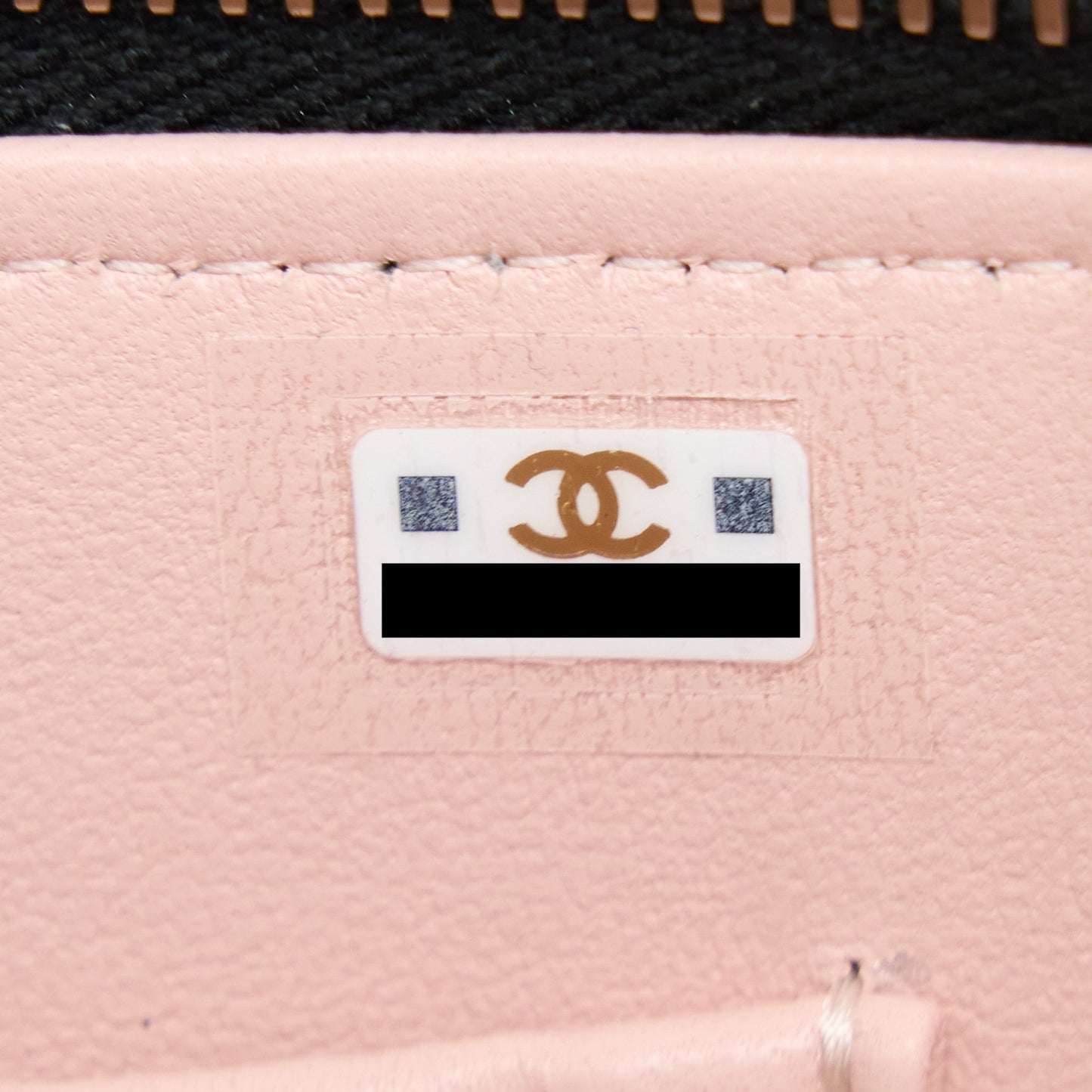 Chanel Vanity Case Glazed Lambskin Black L
