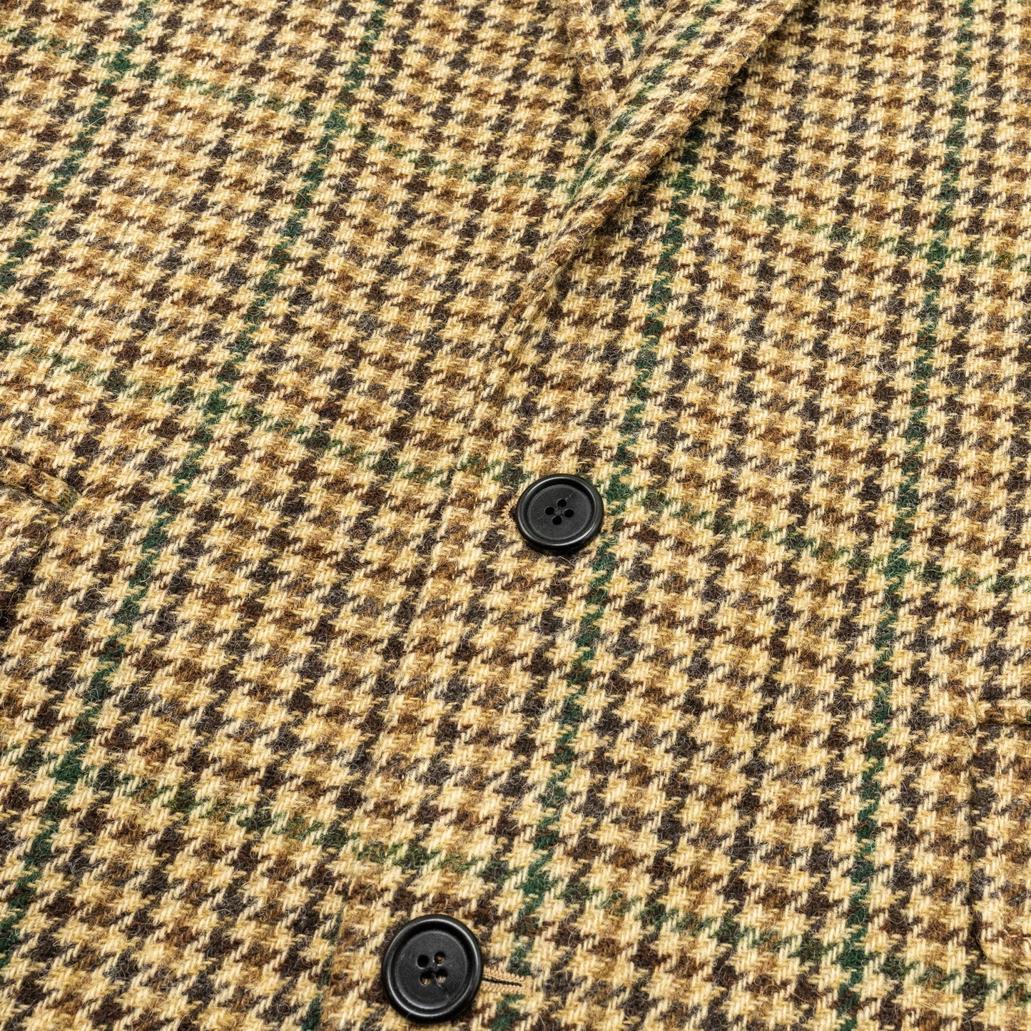 Celine Size 34 Houndstooth Blazer Wool Brown/Green