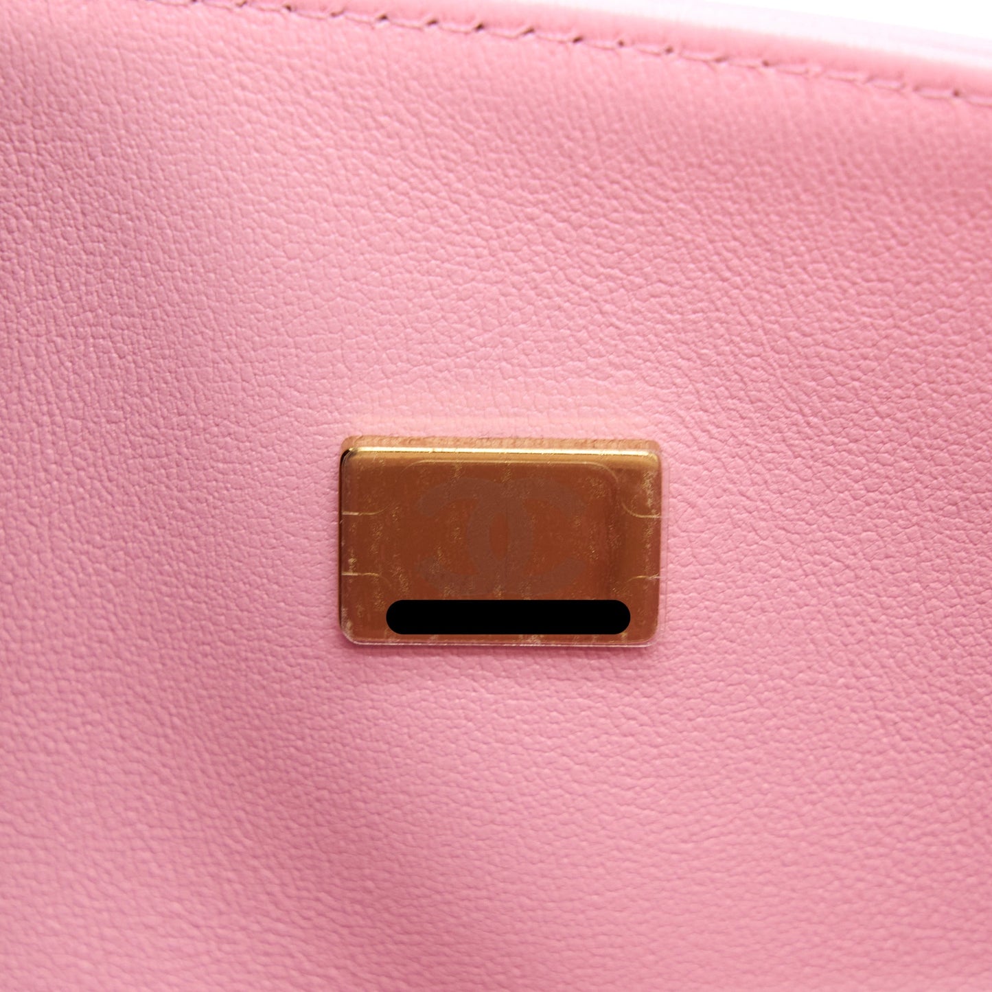 Chanel Small Classic Flap Bag Lambskin Pink L (Microchip)