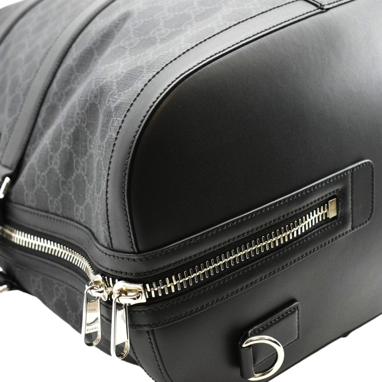GUCCI Large Carry-On Soft GG Supreme Canvas Duffle Bag Black 478323