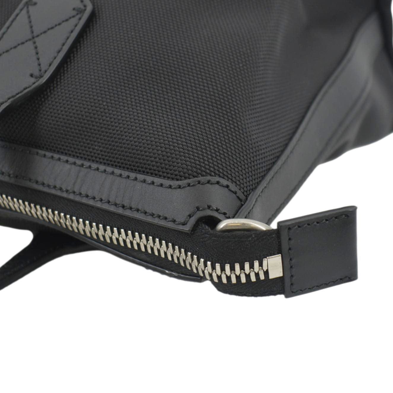 GUCCI Nylon Web Top Handle Shoulder Bag Black 630923