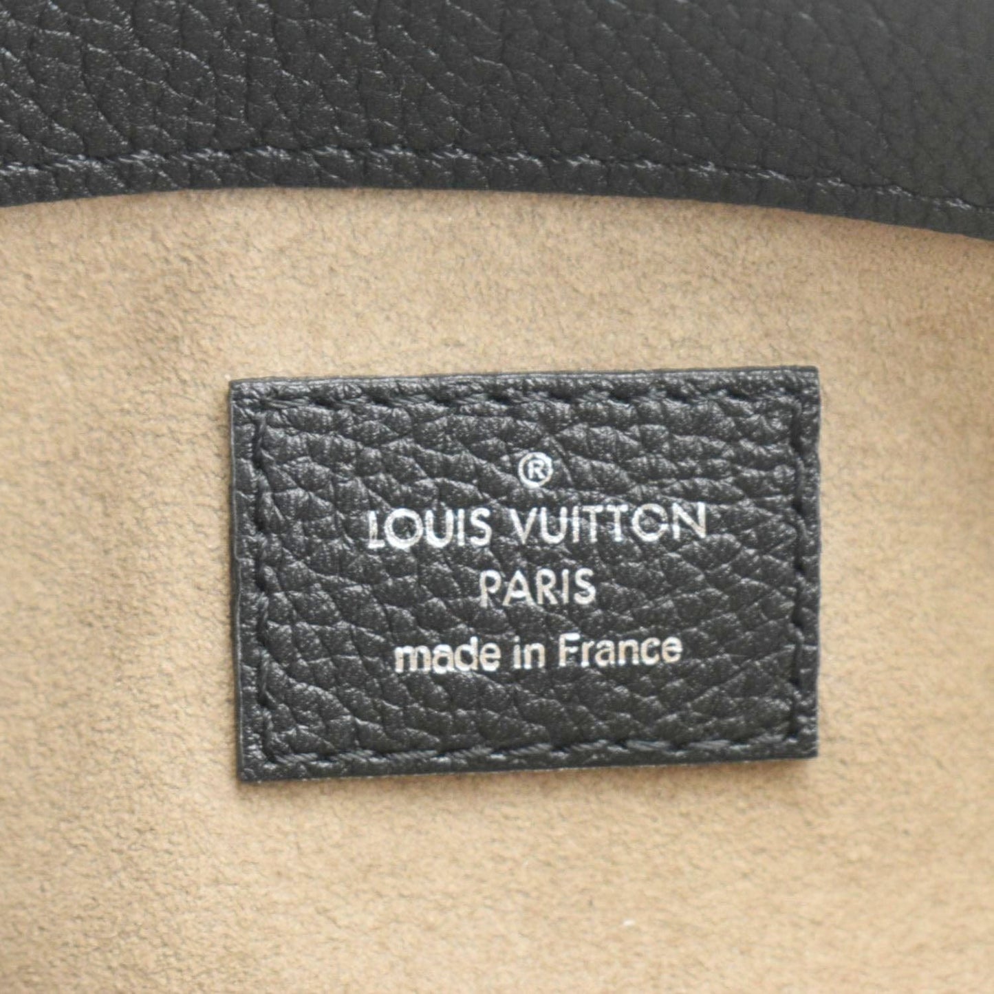 LOUIS VUITTON Babylone Monogram Mahina Leather Shoulder Bag Black