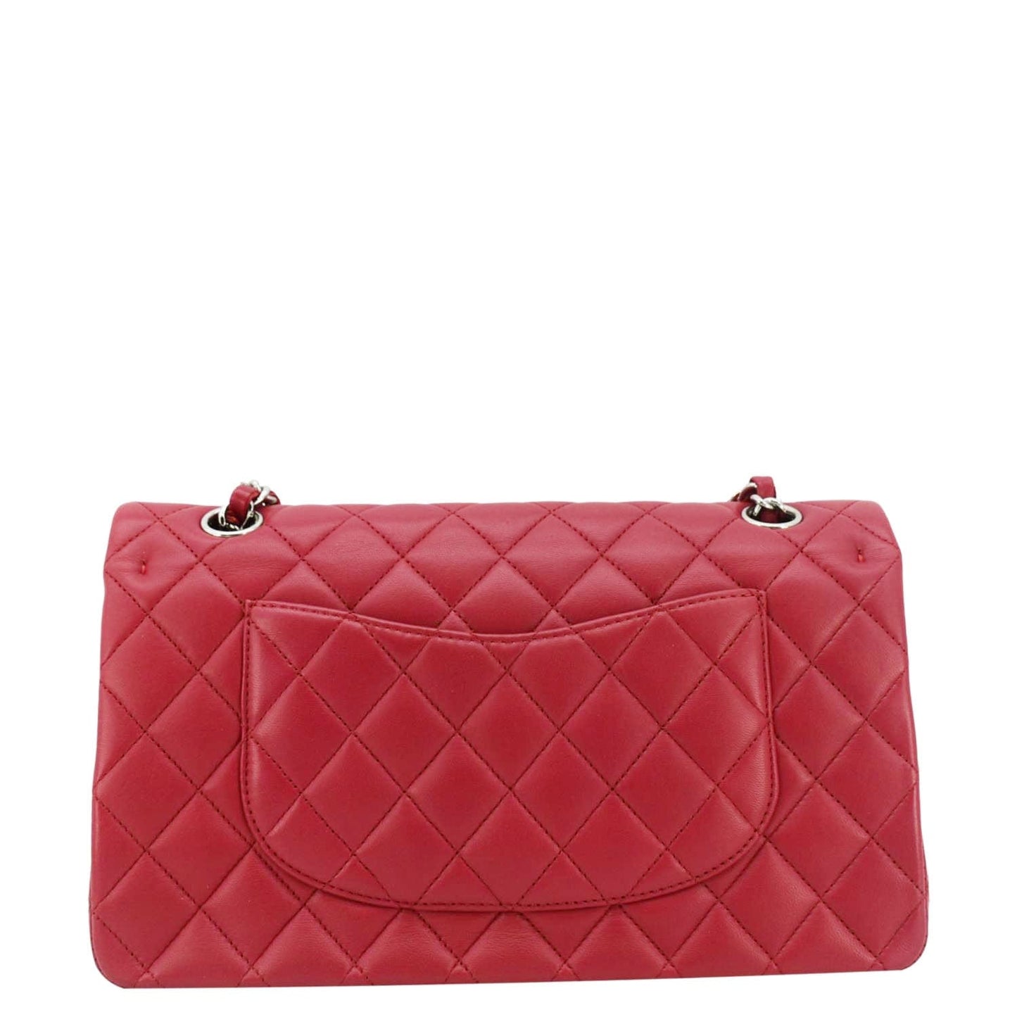Chanel Classic Double Flap Medium Quilted Leather Shoulder Bag Fuchsia Pink