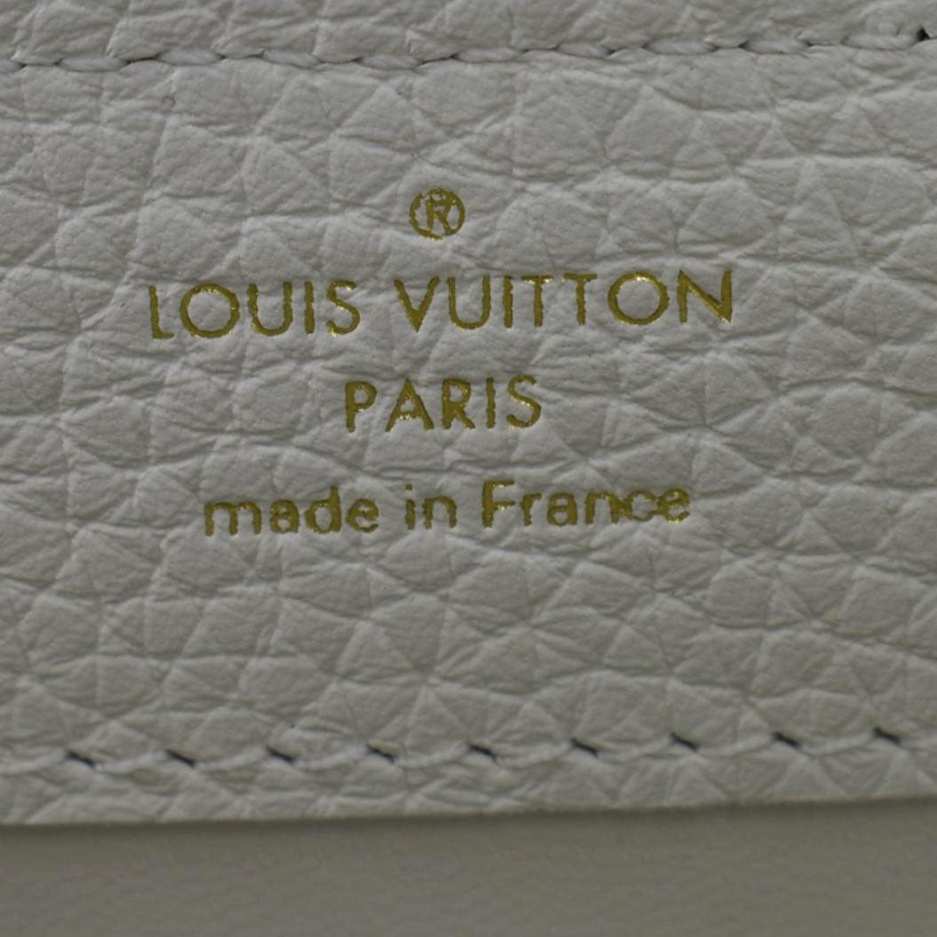 LOUIS VUITTON Capucine Mini Taurillon Leather Crossbody Bag Snow