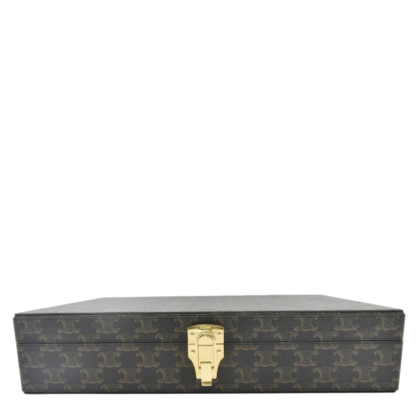 Luxury CELINE Triomphe Canvas Stationery Case Brown
