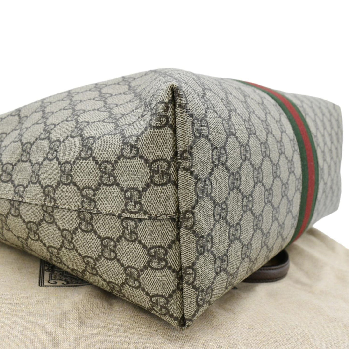 GUCCI Ophidia Medium GG Supreme Tote Shoulder Bag Beige 631685