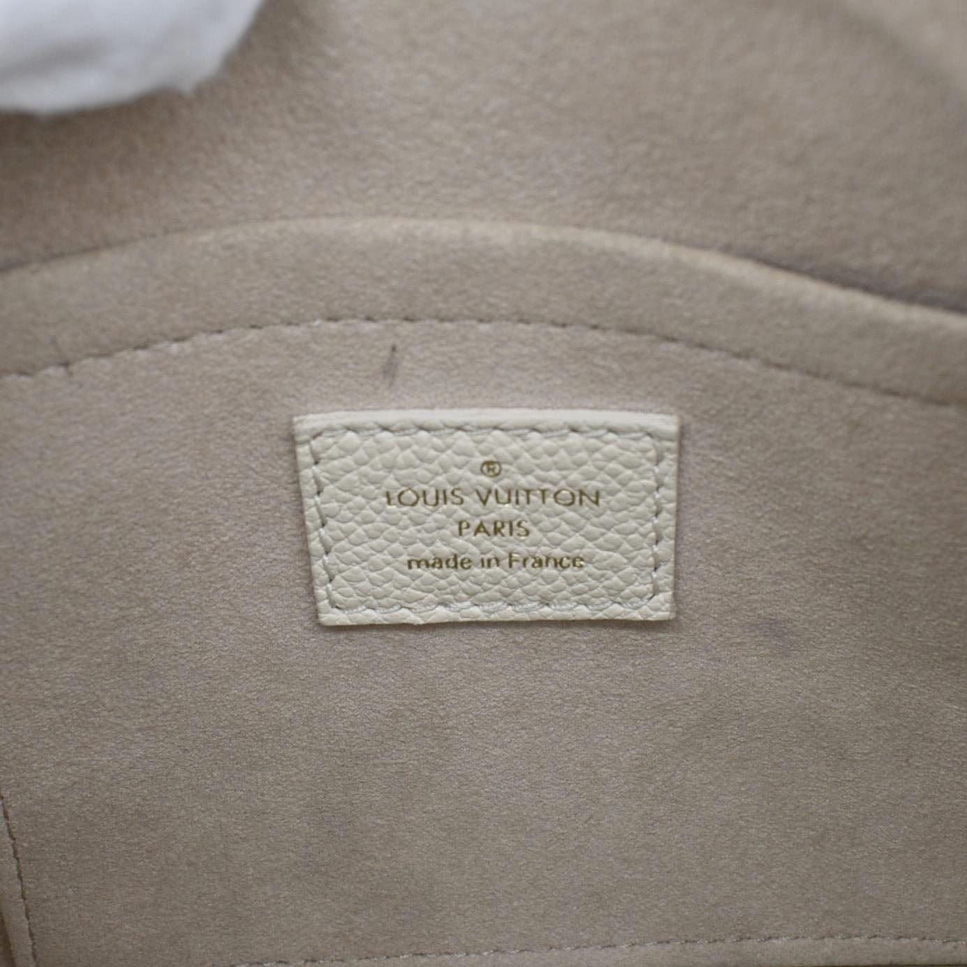 LOUIS VUITTON 20 Bandouliere Giant Monogram Empreinte Leather Shoulder Bag Cream