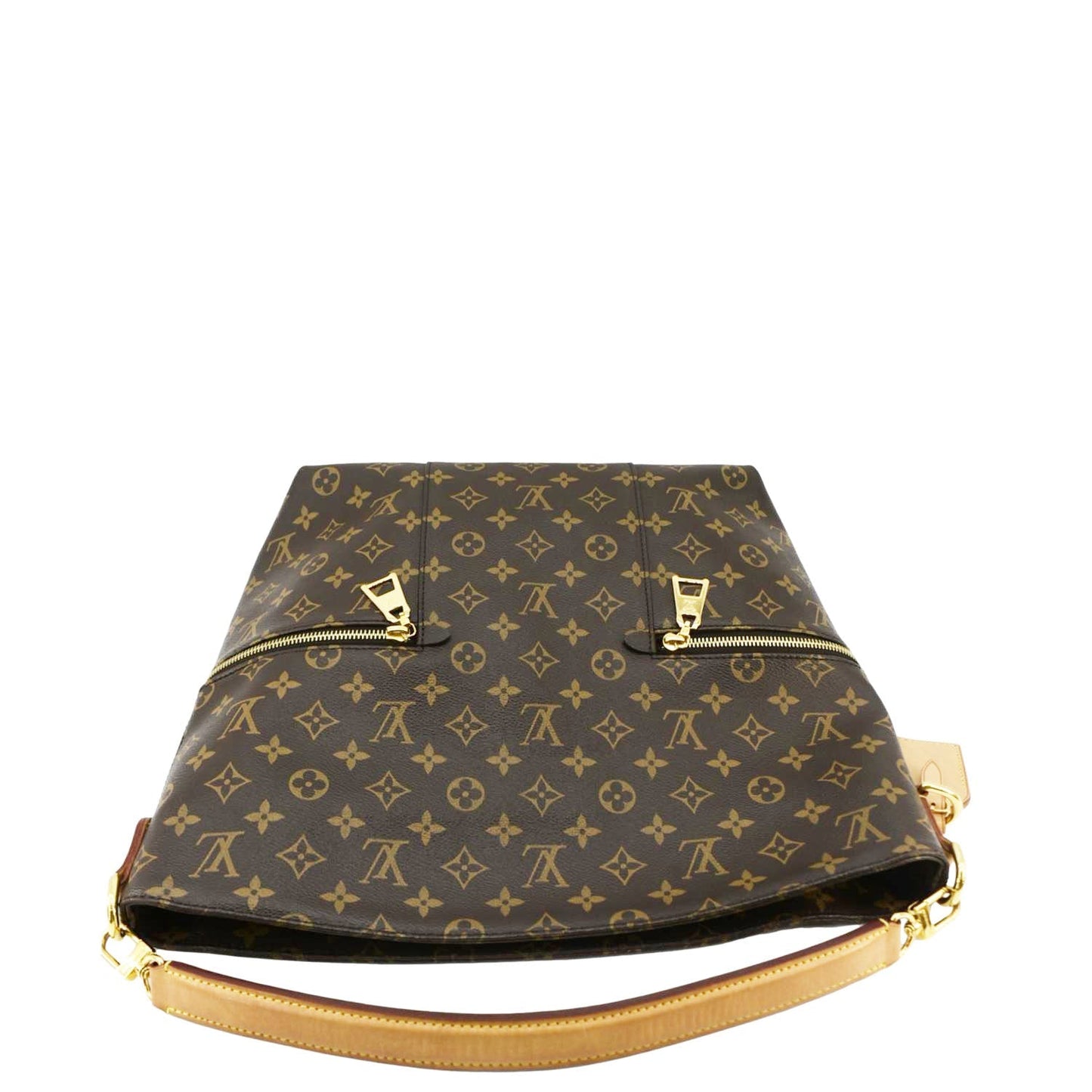 LOUIS VUITTON Melie Monogram Canvas Hobo Bag Brown
