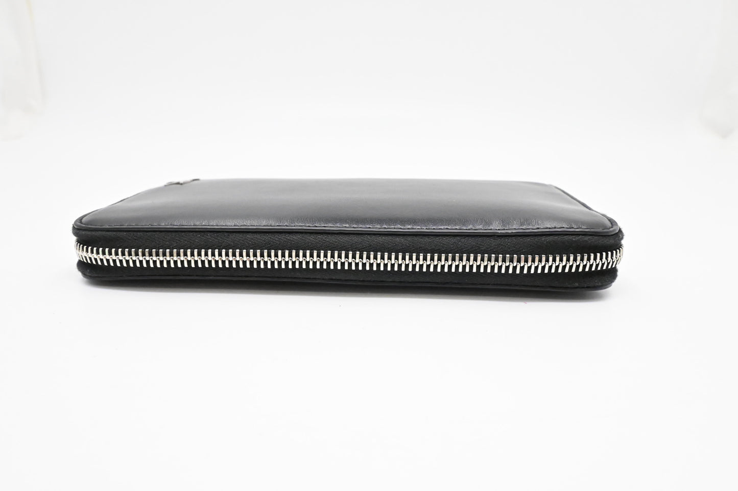 YSL Saint Laurent Zippy Long Wallet in Black Leather