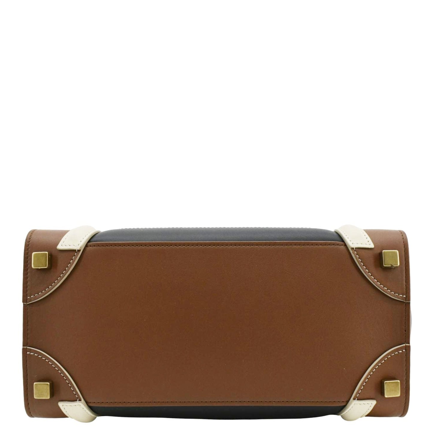 CELINE Luggage Smooth Leather Shoulder Bag Tricolor