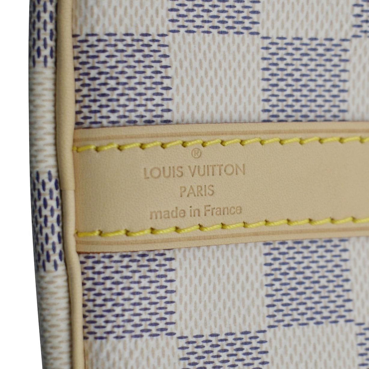 LOUIS VUITTON 30 Bandouliere Damier Azur Shoulder Bag White