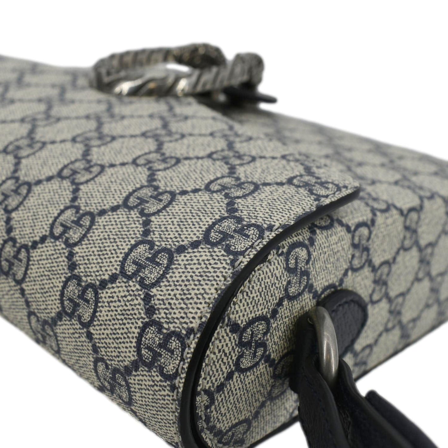 GUCCI Dionysus GG Supreme Canvas Crossbody Bag Navy Blue 725548
