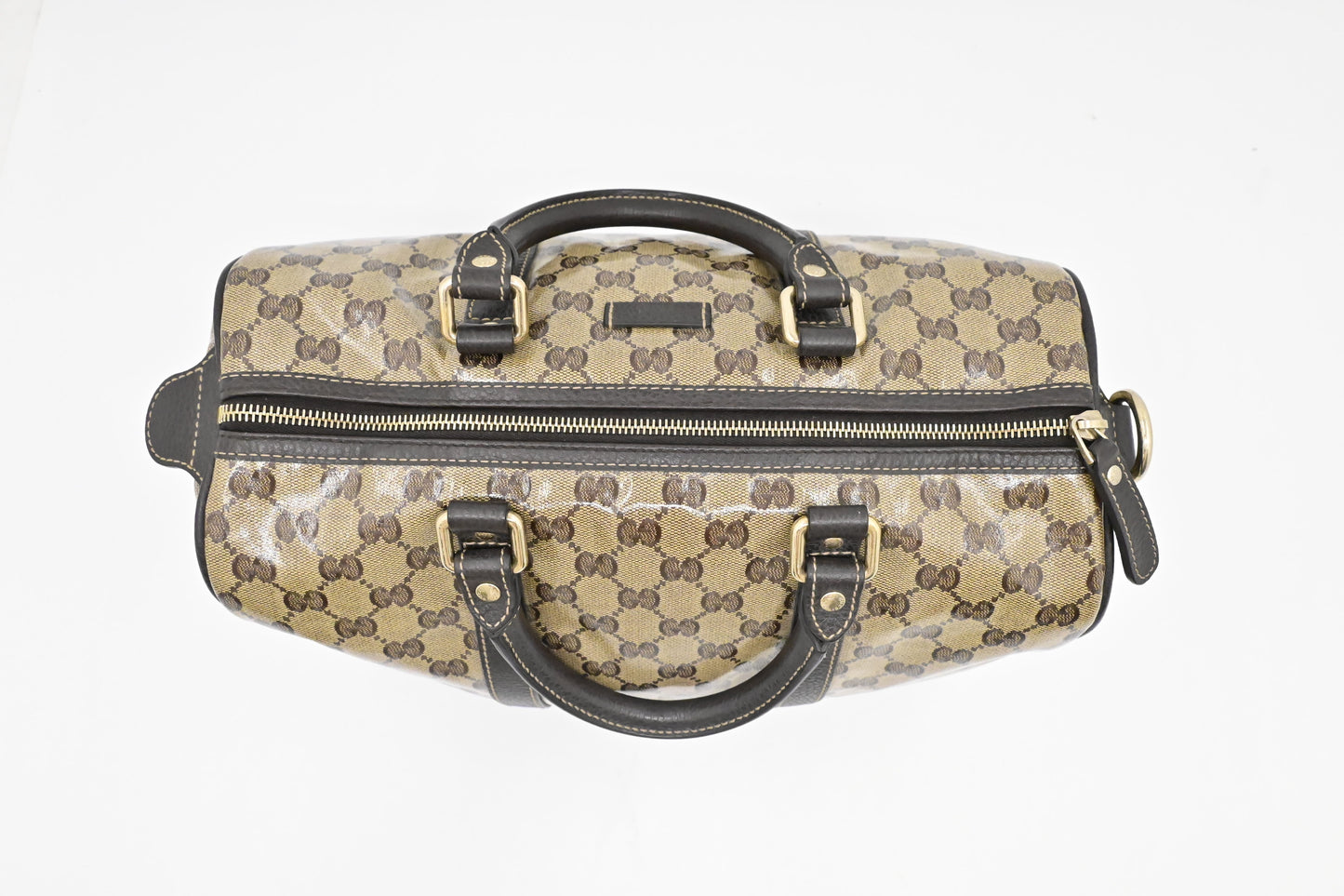 Gucci Boston Bag in Crystal GG Coated Canvas