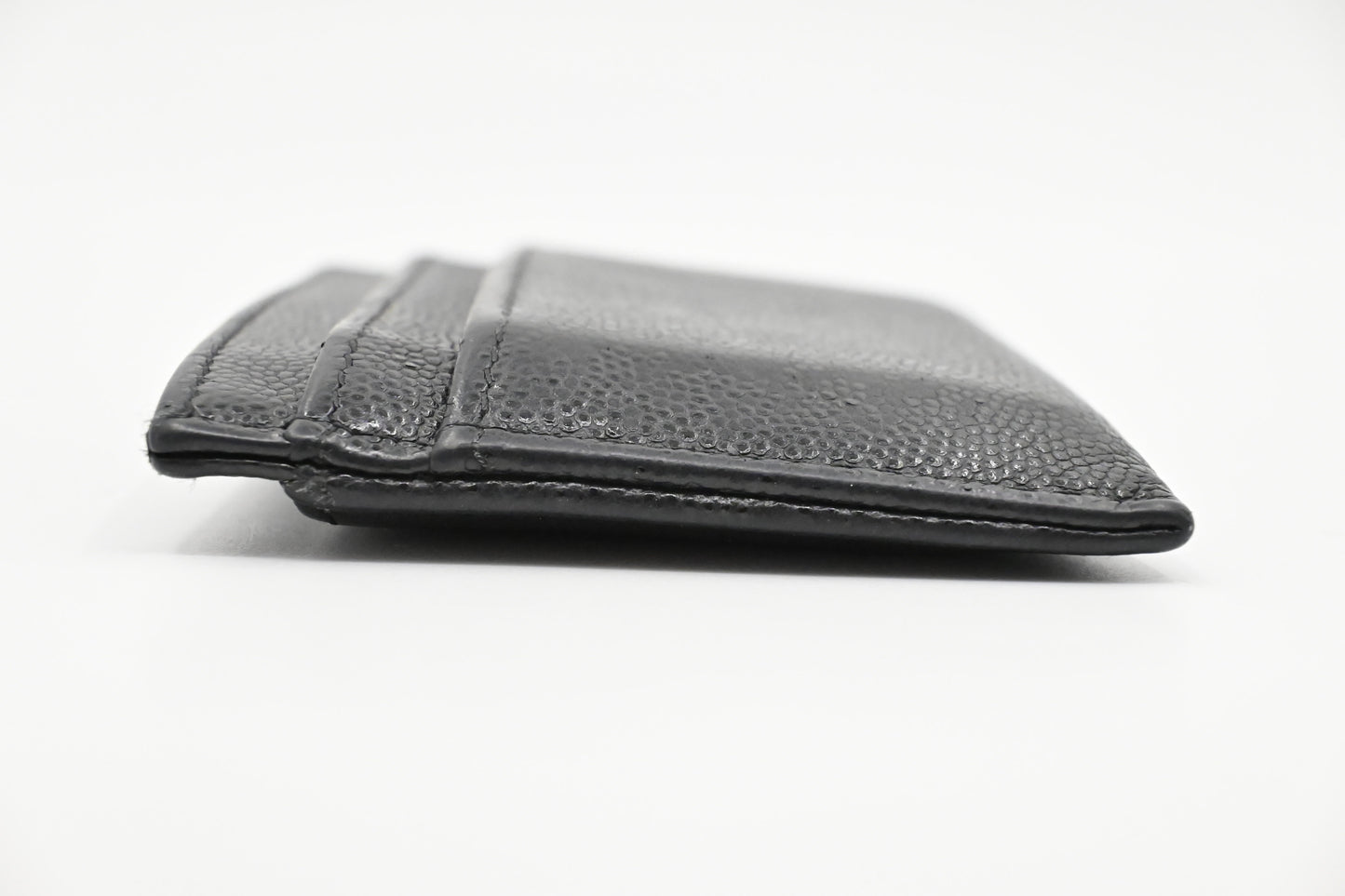 Chanel Card Case in Black Caviar Leather