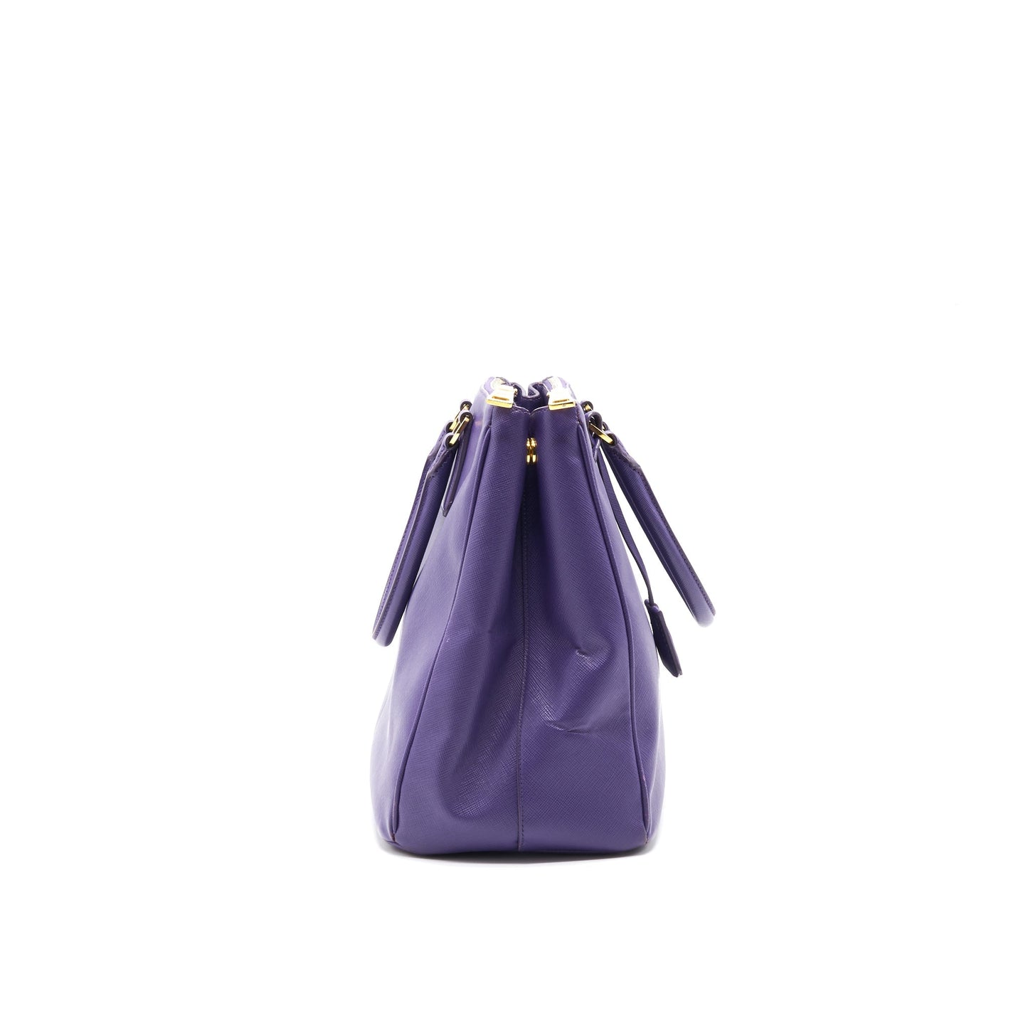 Prada Saffiano Leather Tote Bag Purple GHW