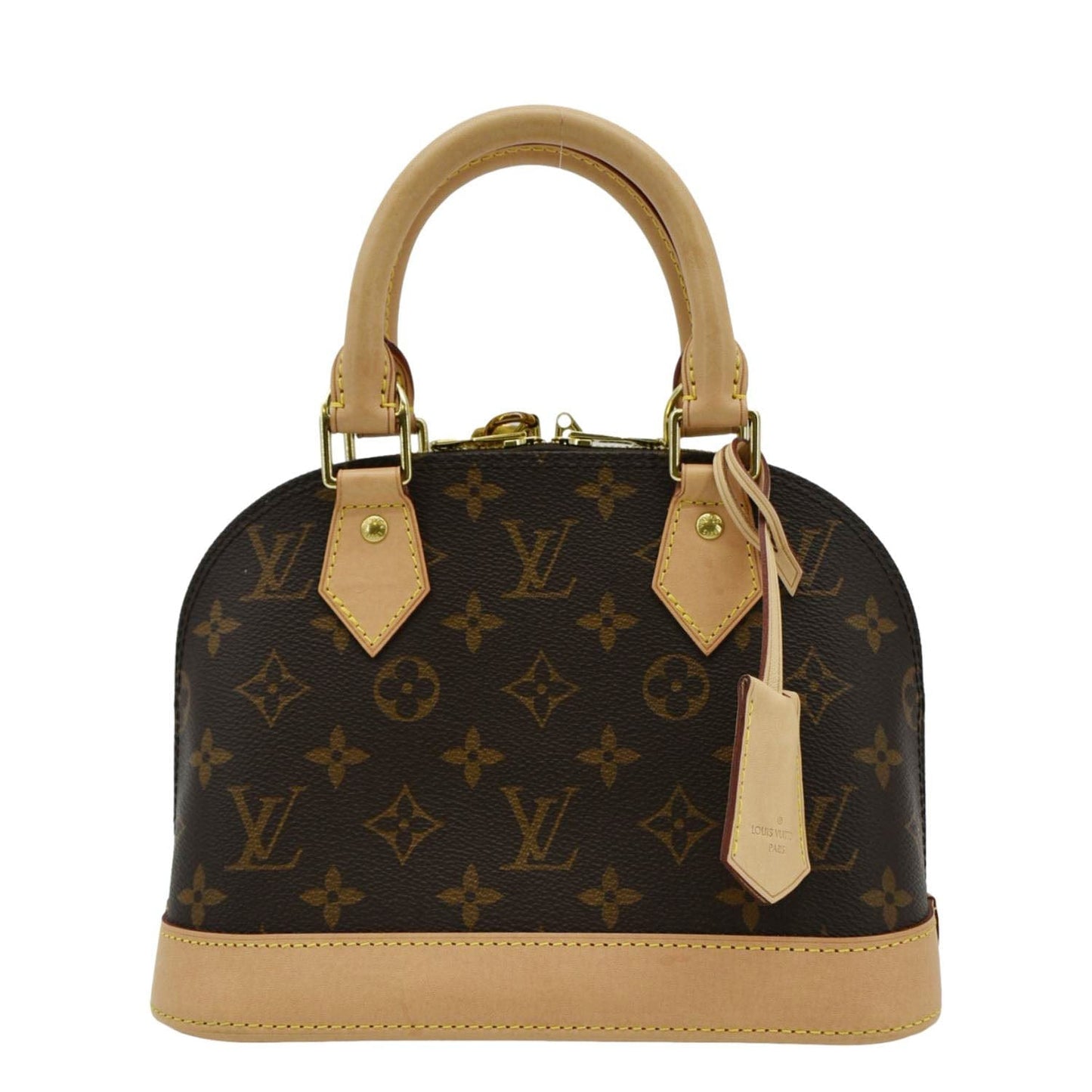 LOUIS VUITTON Alma BB Monogram Canvas Crossbody Bag Brown