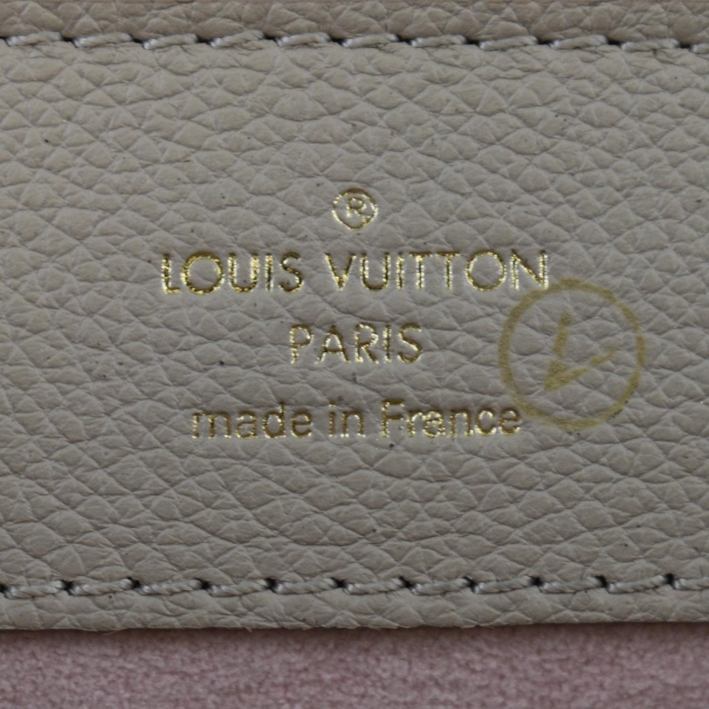 LOUIS VUITTON Mini Lockme Ever Leather Shoulder Bag Greige