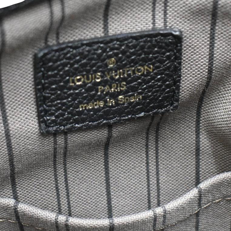 LOUIS VUITTON Artsy MM Monogram Empreinte Leather Shoulder Bag Black