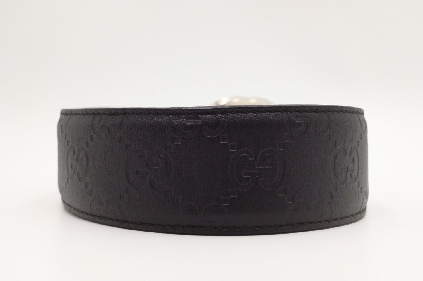 Gucci Belt in Black Guccissima Leather