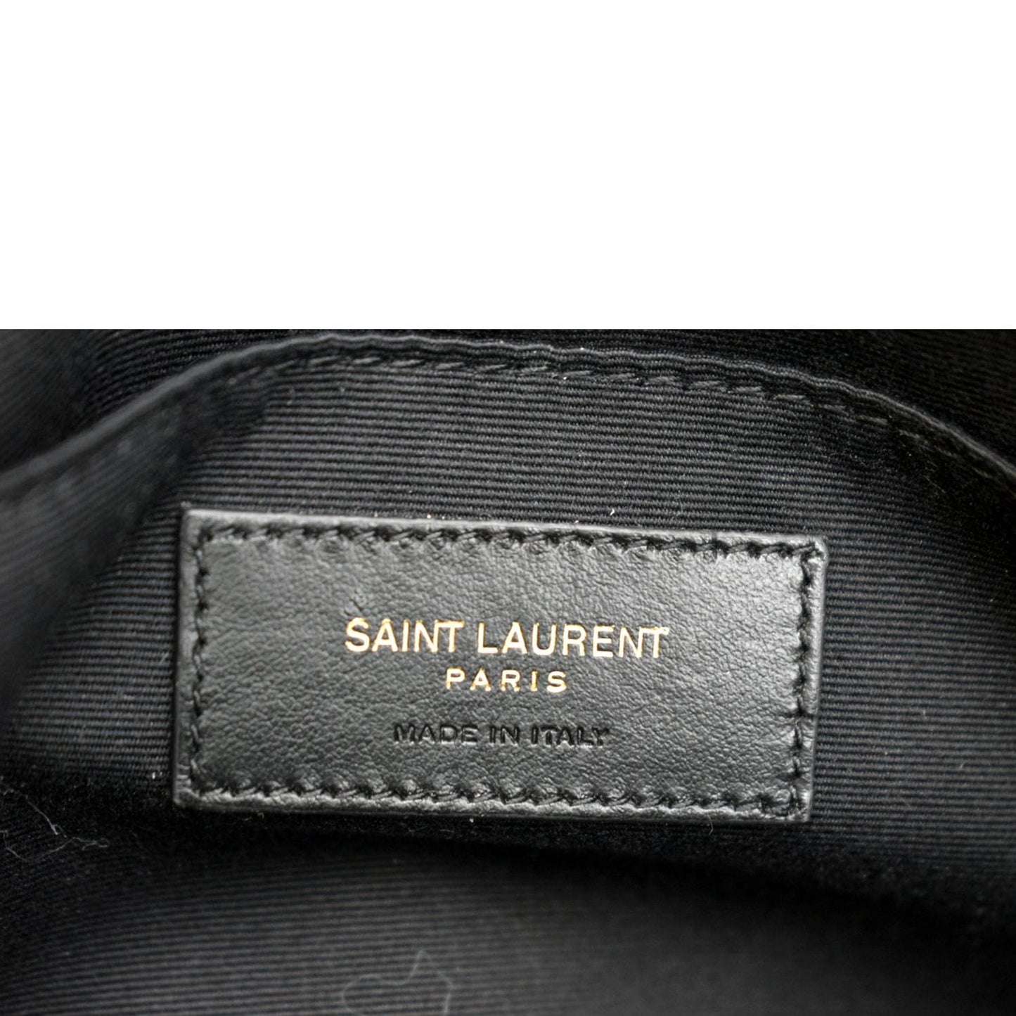 YVES SAINT LAURENT Lou Chevron Leather Camera Crossbody Bag Black
