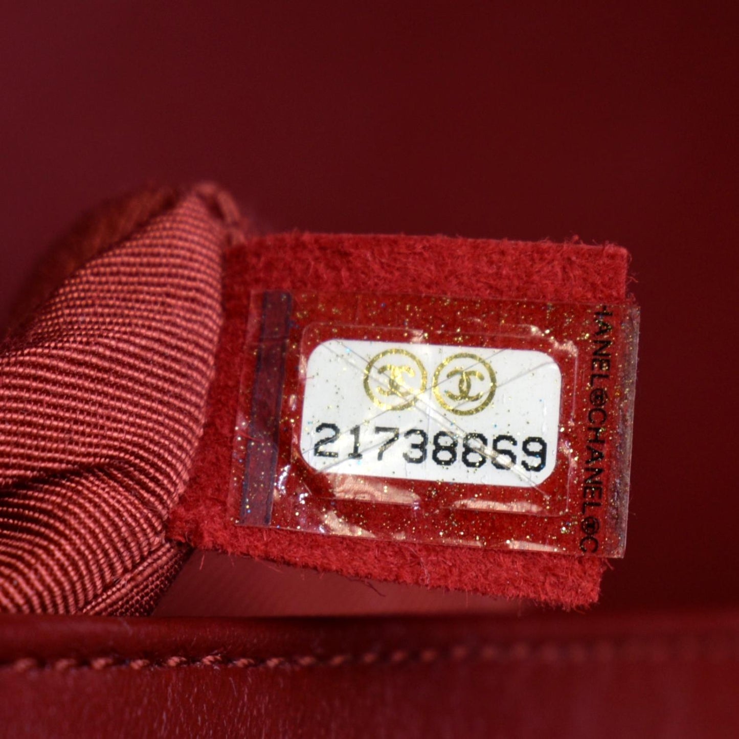 CHANEL Medium Boy Flap Calf Leather Shoulder Bag Red