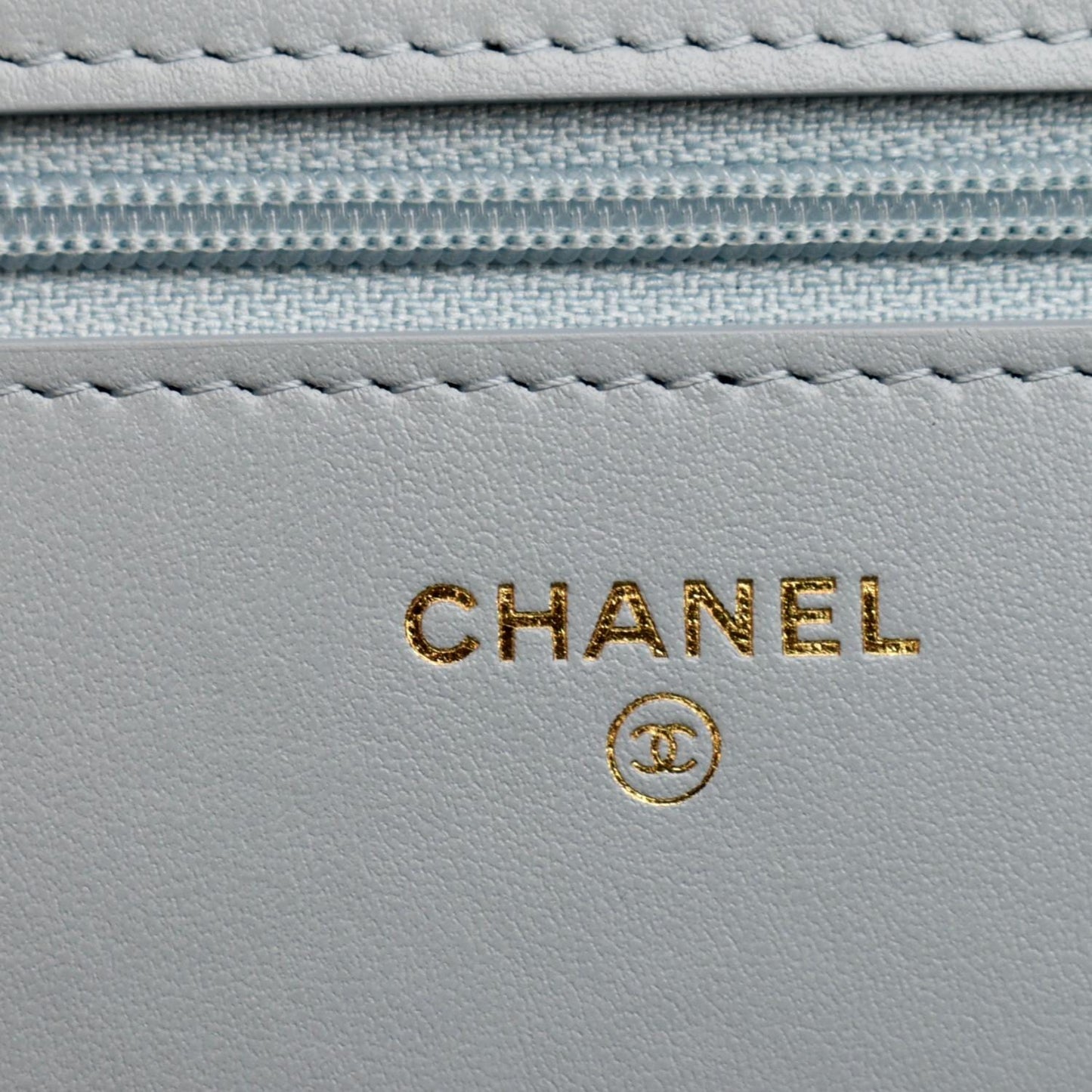 CHANEL Classic 2.55 Reissue WOC Quilted Leather Crossbody Bag Light Blue