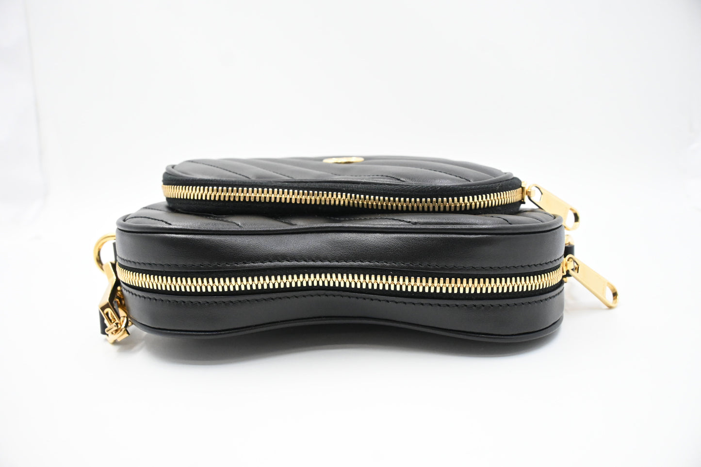 Gucci Heart Crossbody Bag in Black Quilted Leather