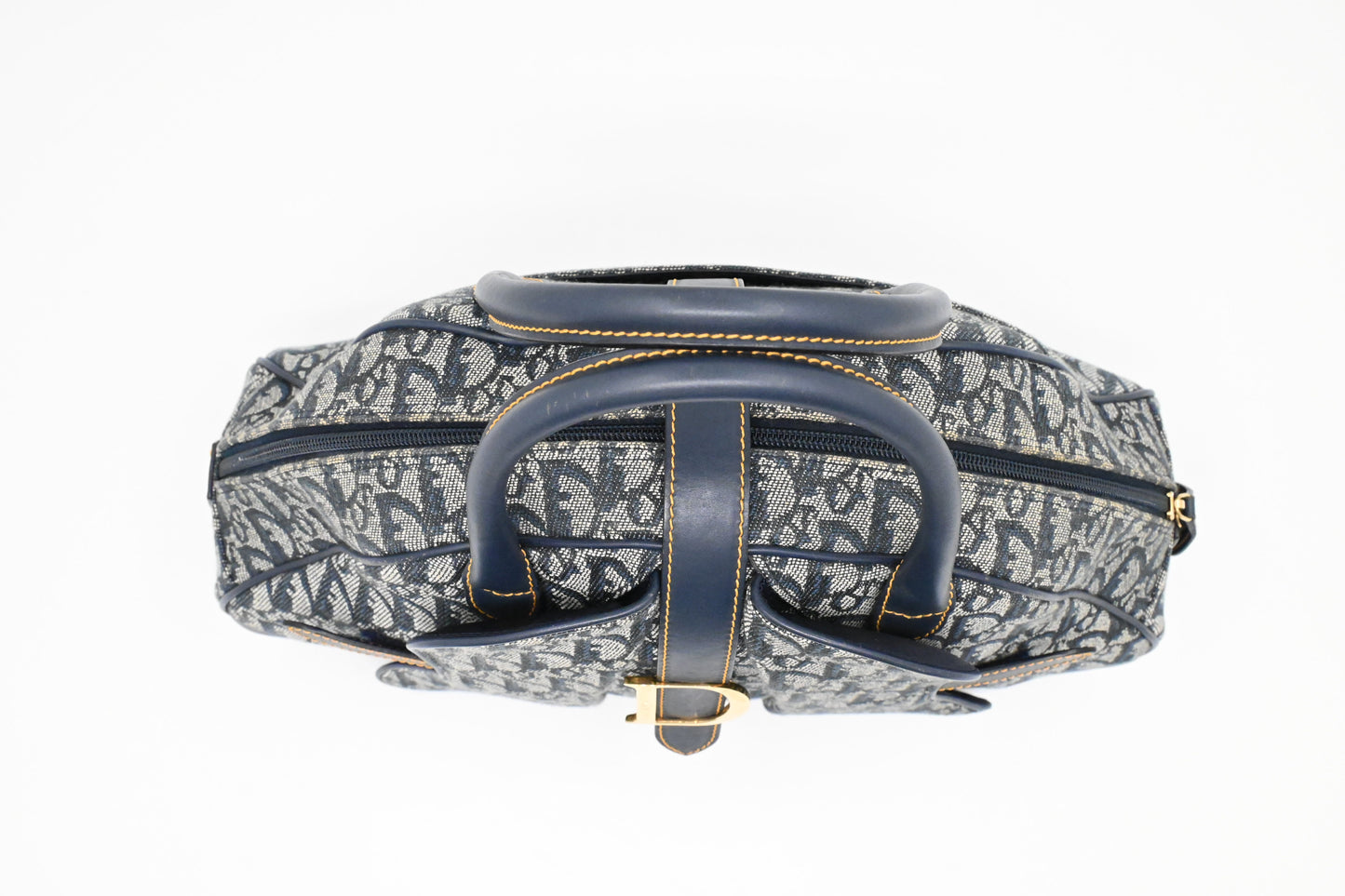Dior Saddle Bowler in Blue Oblique Canvas