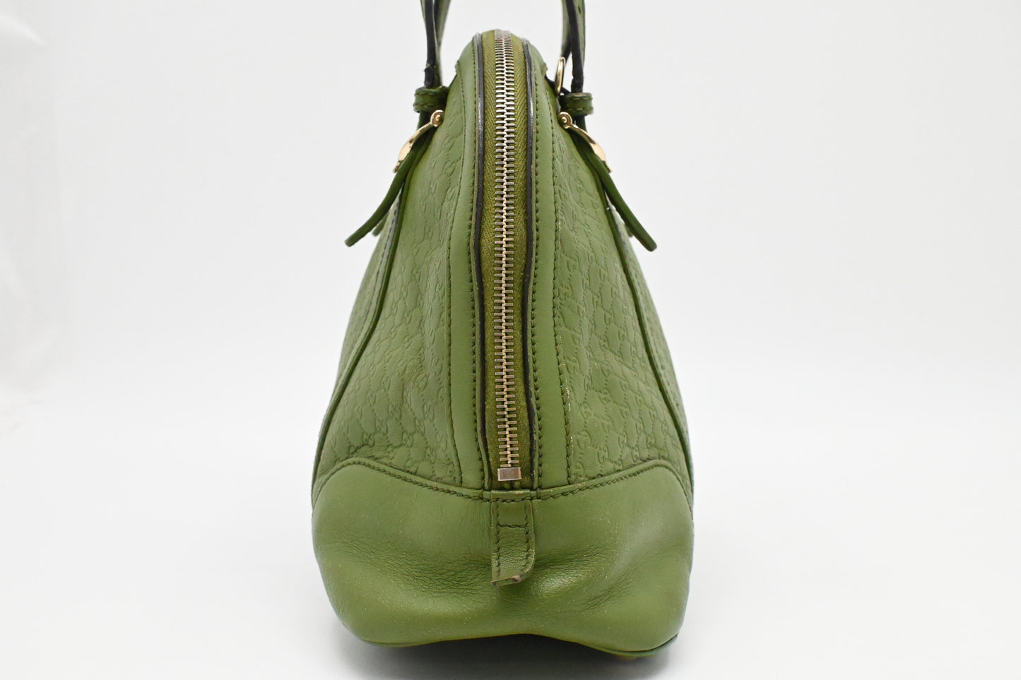 Gucci Dome Shoulder Bag in Green Micro Guccissima Leather