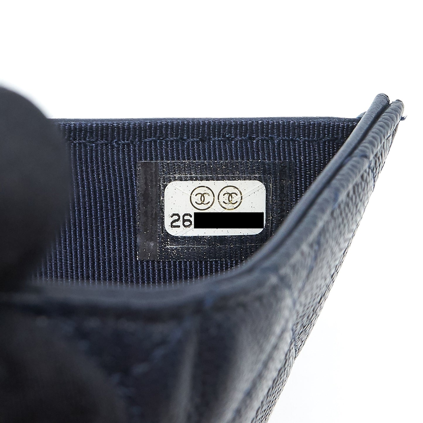 Chanel Small Compact Wallet Caviar leather indigo