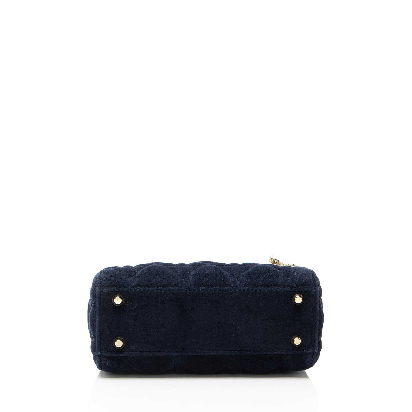 Dior Cannage Velvet Crystal Lady Dior Mini Tote