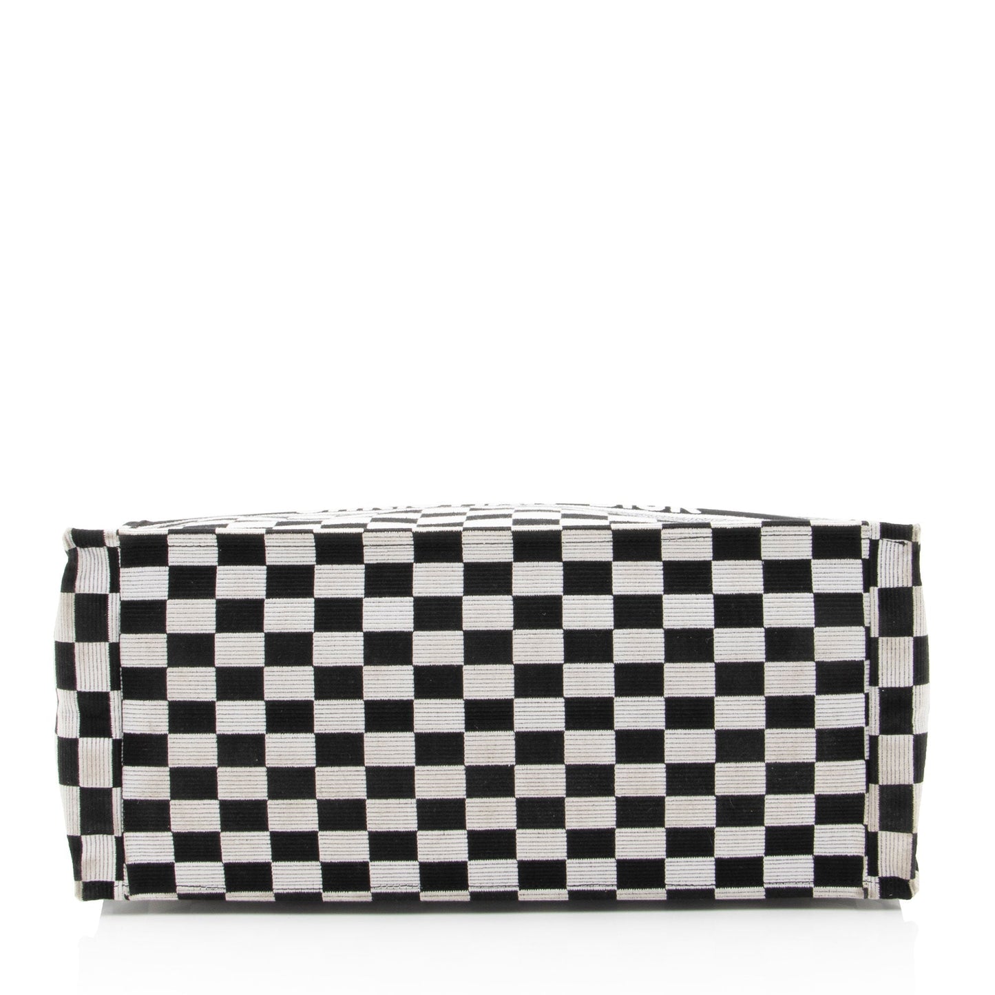 Dior Embroidered Canvas Checkered Book Tote
