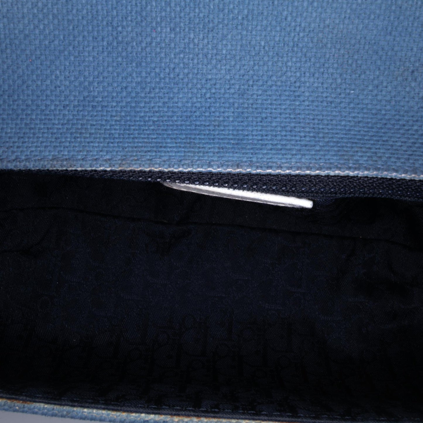 Dior John Galliano Diorissimo Trimmed Canvas Shoulder Bag