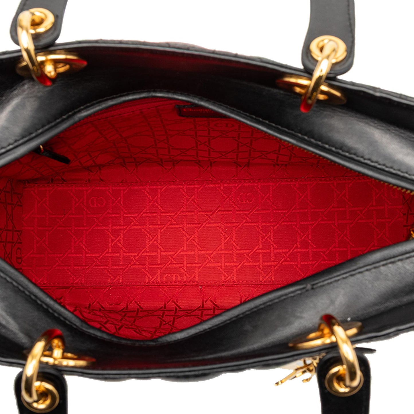 Dior Large Lambskin Cannage Lady Dior