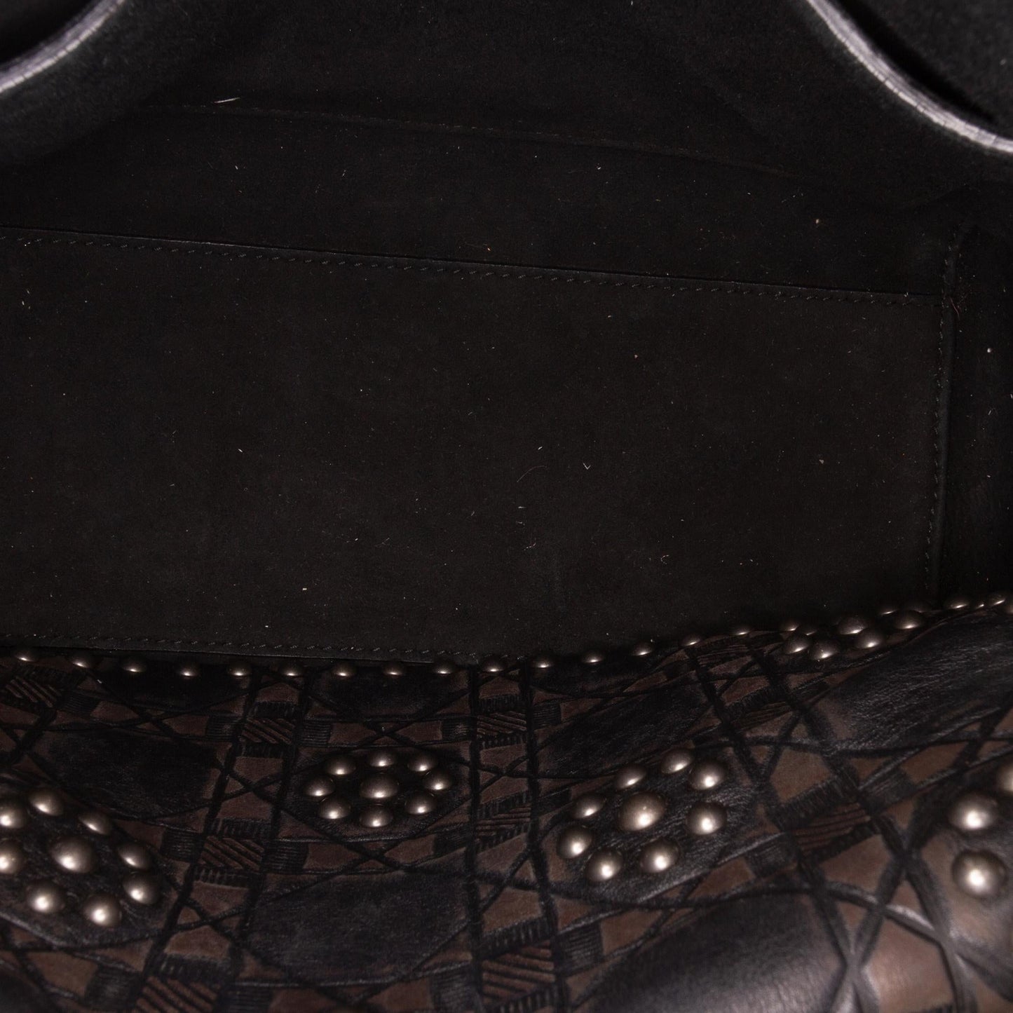 Dior Medium Calfskin Cannage Embossed Flower Studded Supple Lady Dior