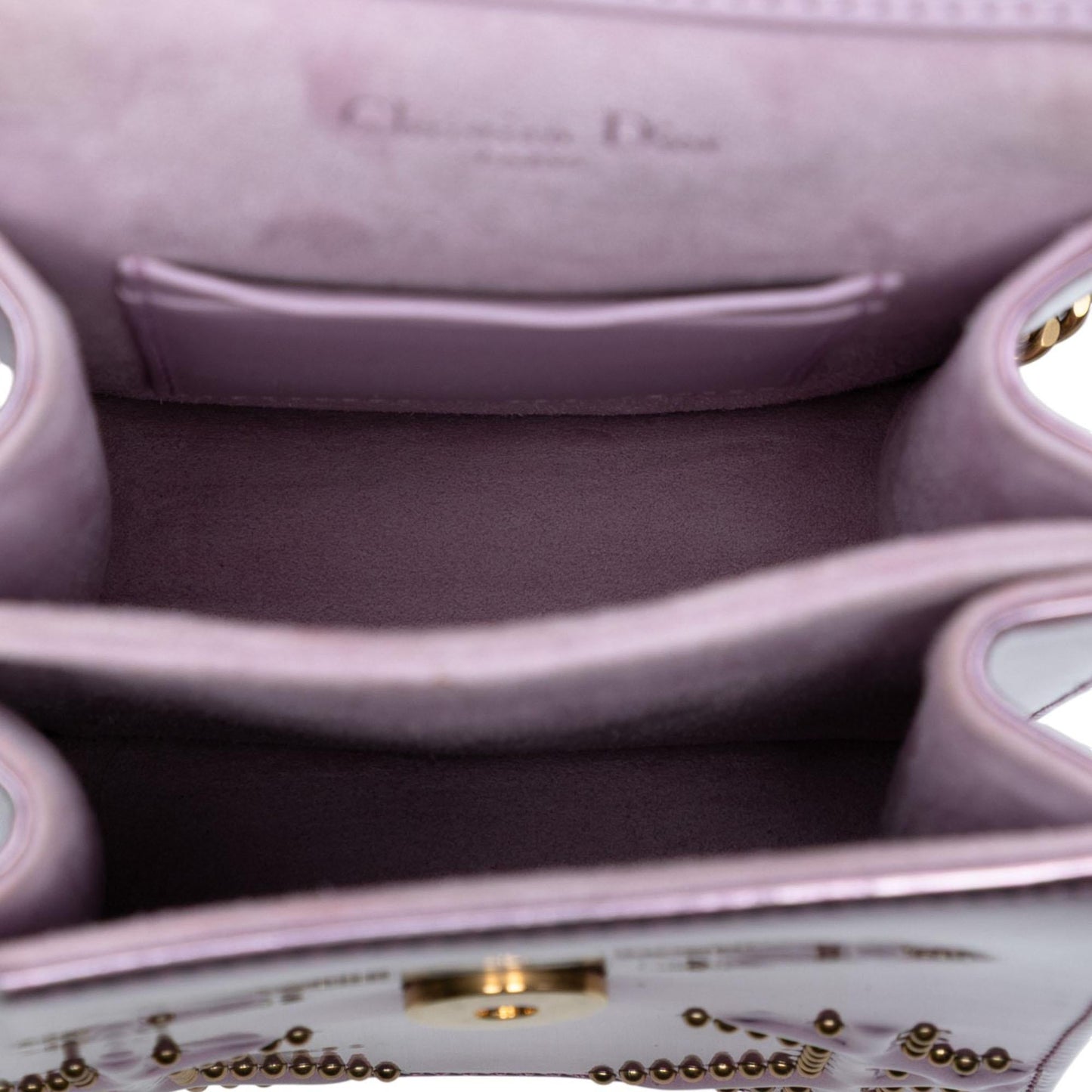 Dior Metallic Studded Calfskin Vertical Diorama
